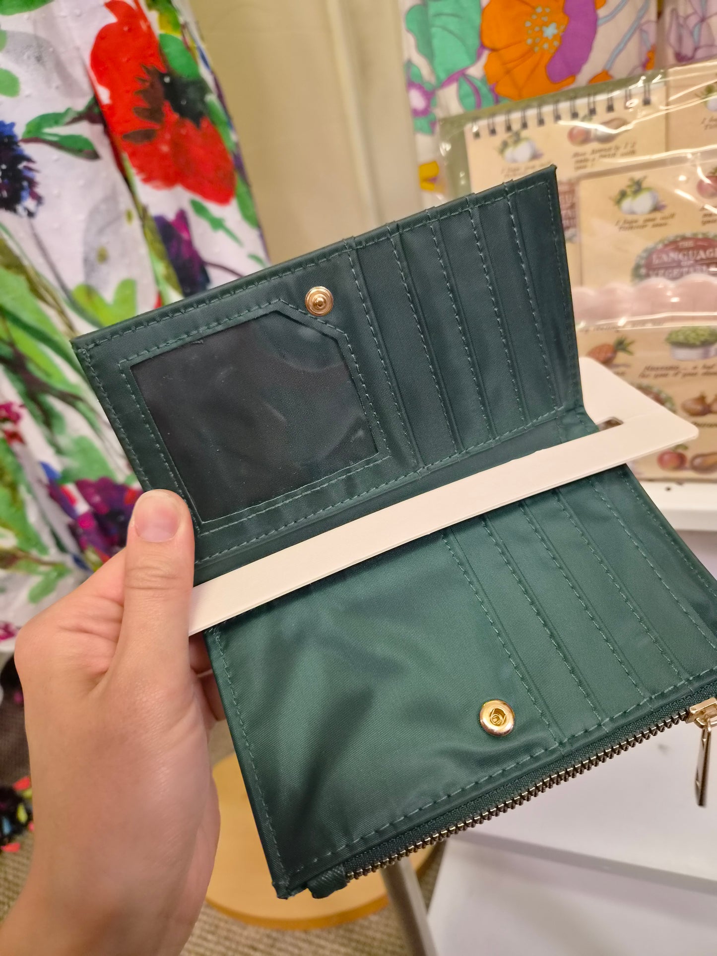 Primark geometric monogram bifold wallet, new