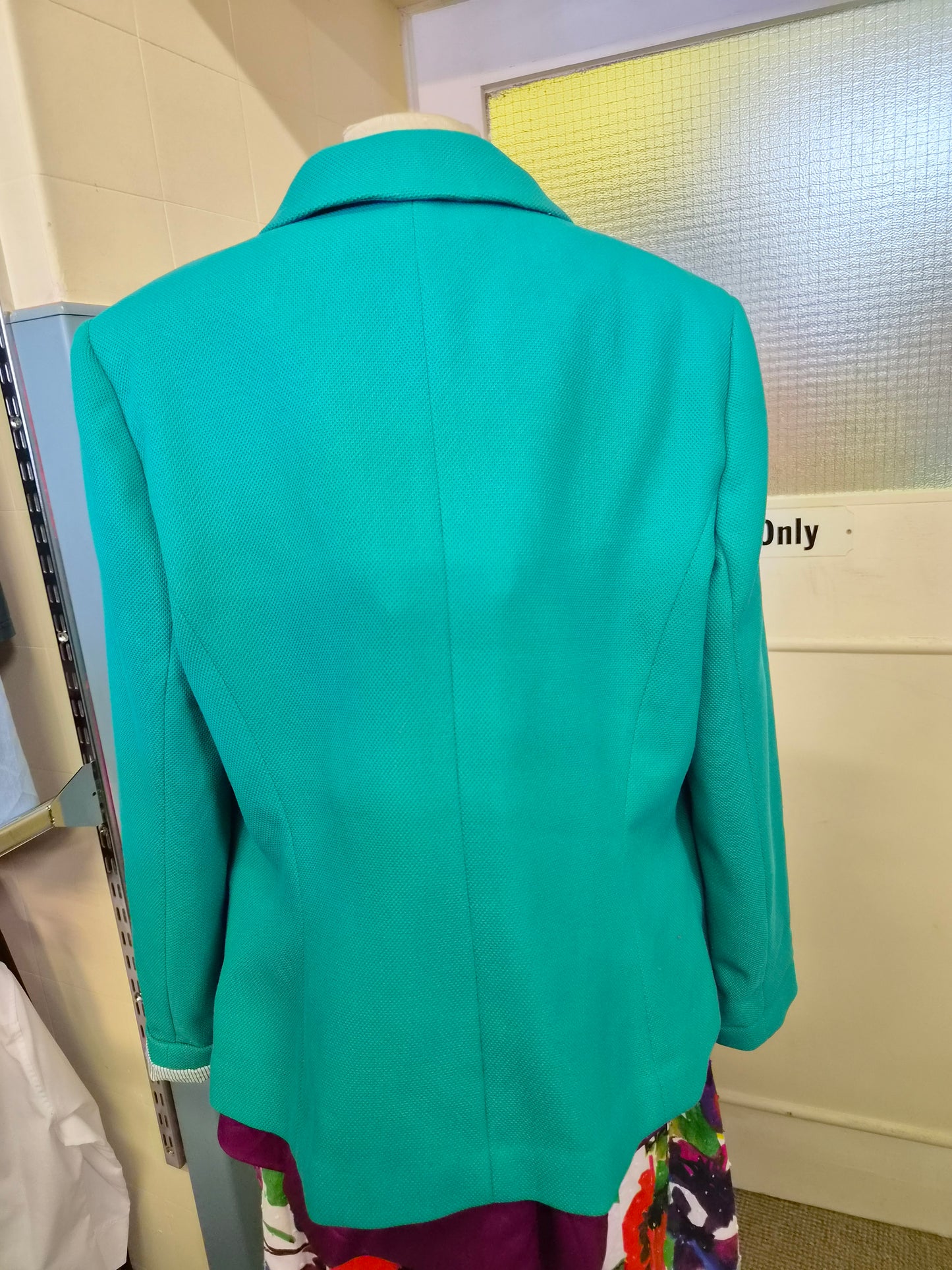 Dunnes, textured single-breasted blazer, size 18