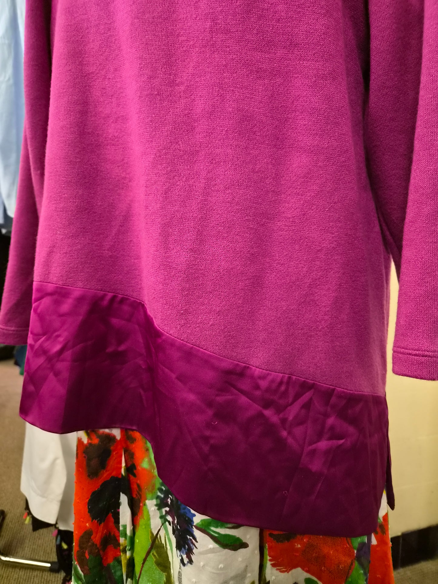 Carla Ferroni, Italian designer, magenta top, size XL
