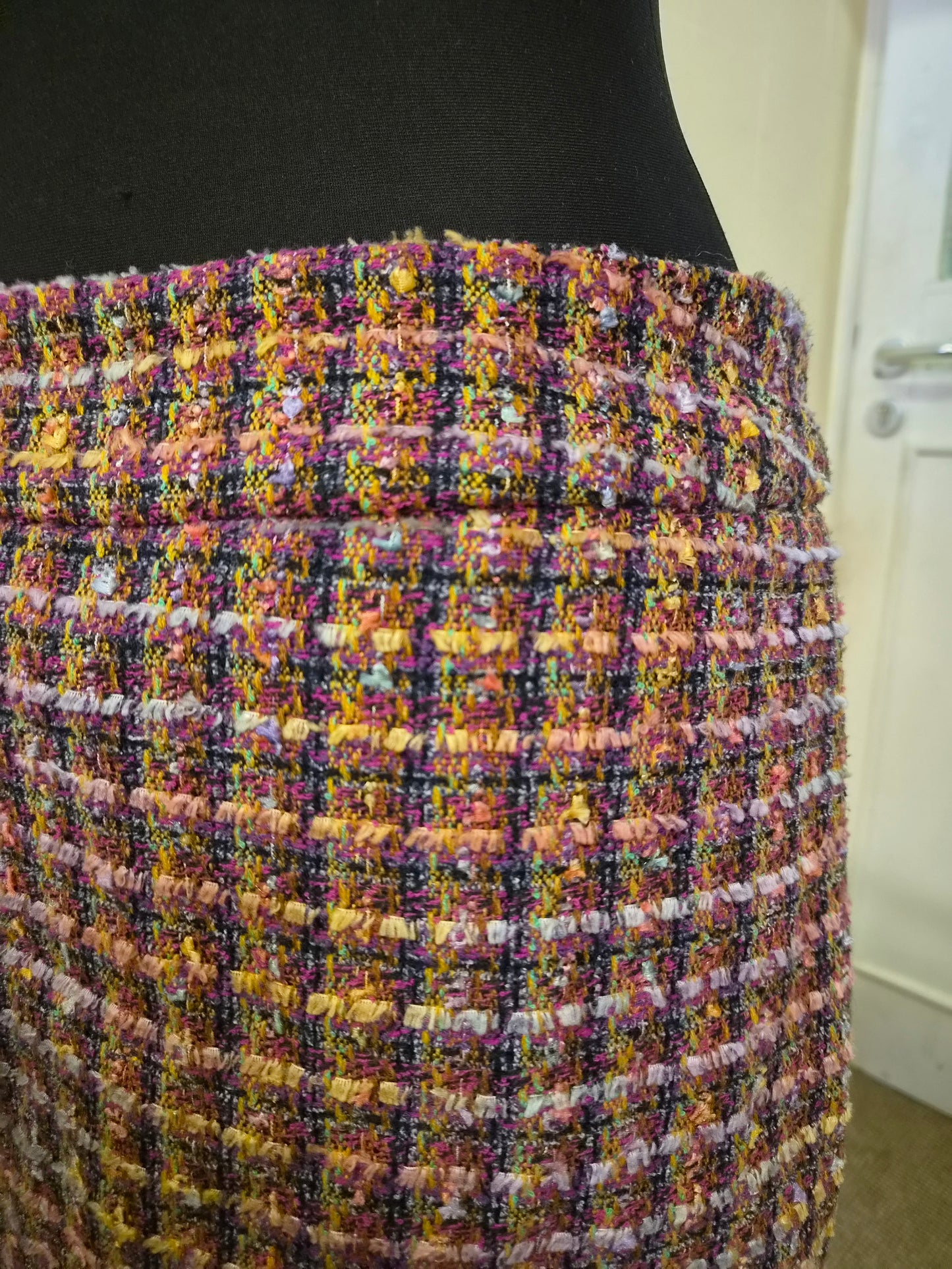 Amisu, multicolour, tweed, mini skirt, size 10
