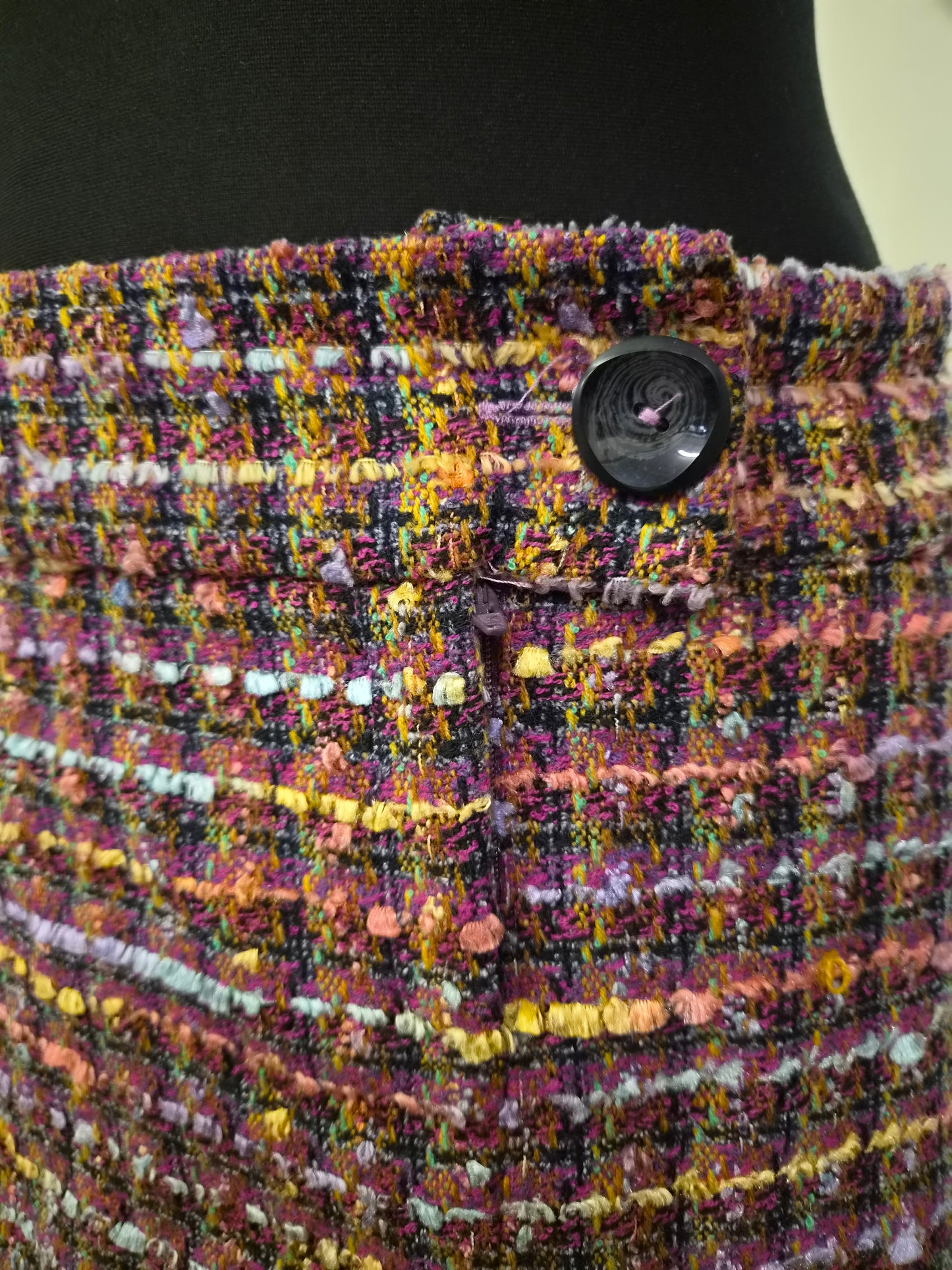 Amisu, multicolour, tweed, mini skirt, size 10