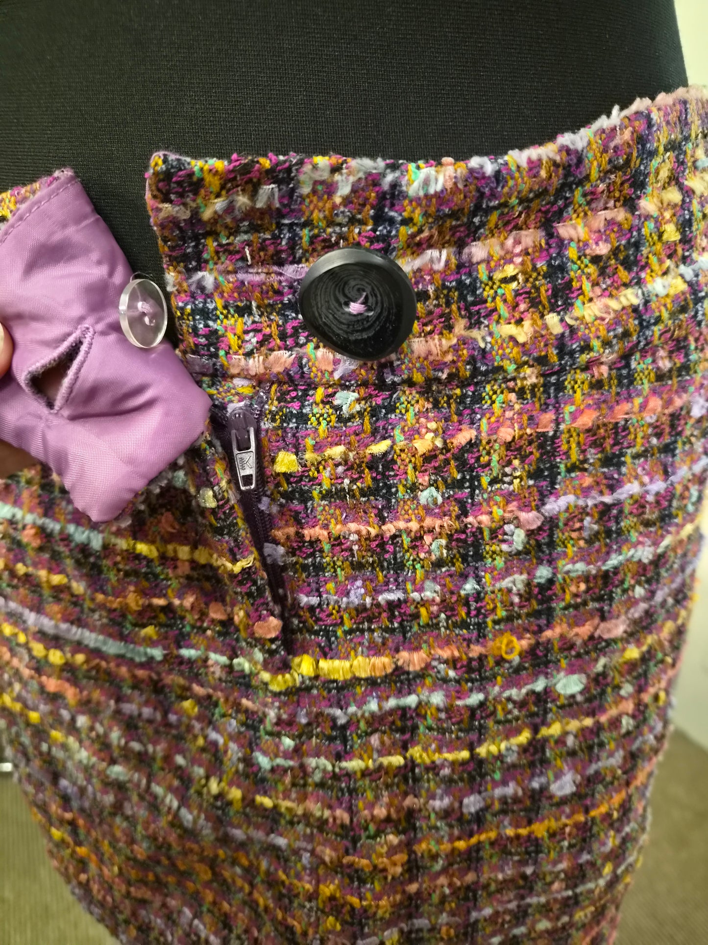 Amisu, multicolour, tweed, mini skirt, size 10