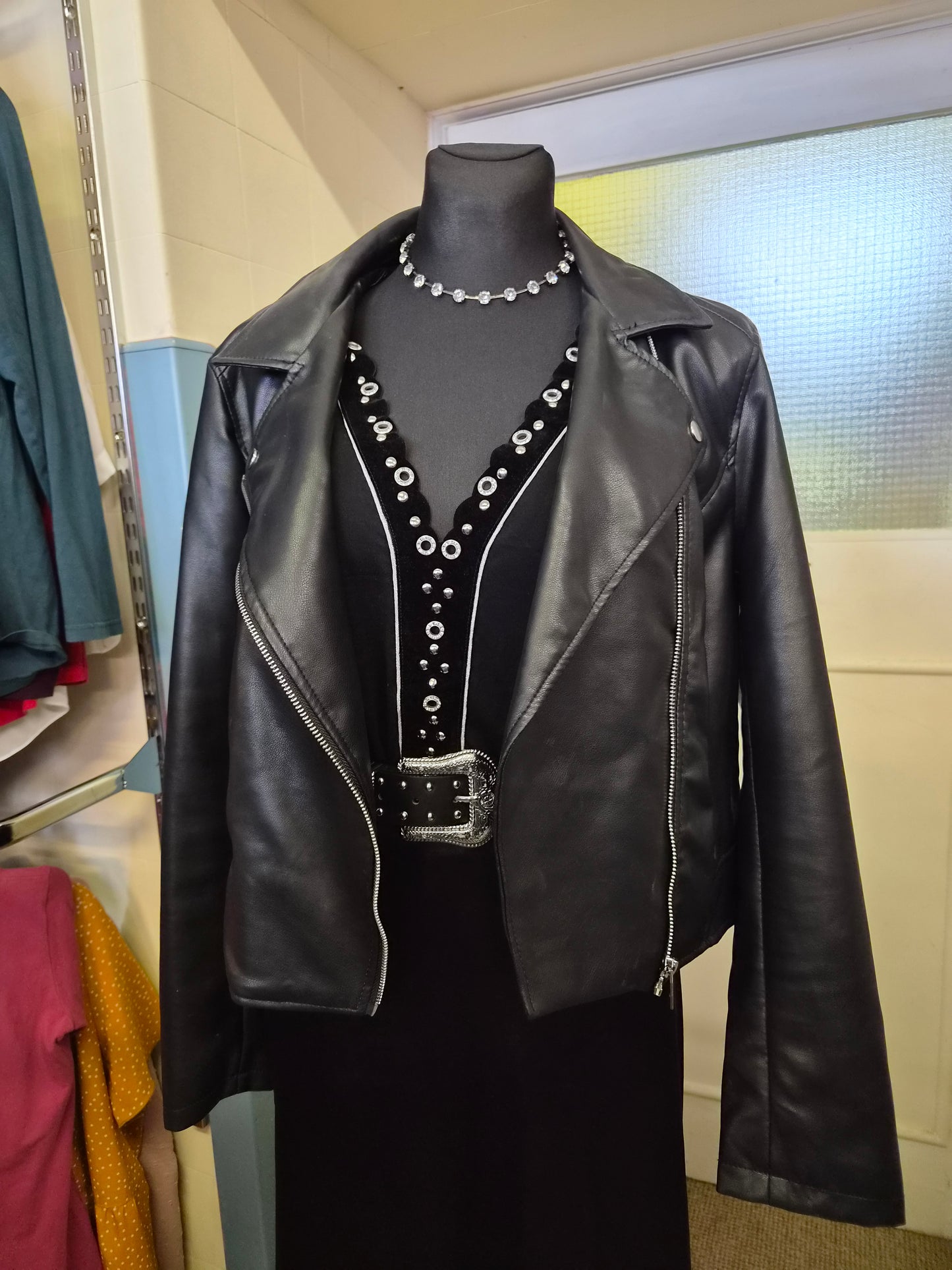 Primark, Faux leather, biker jacket, size 14