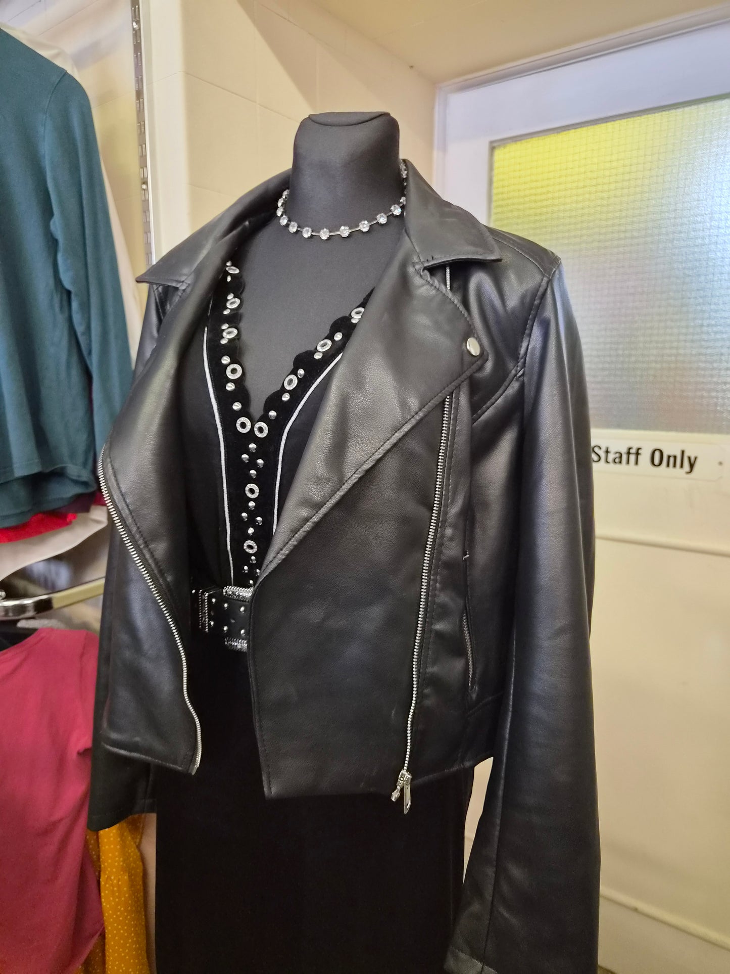 Primark, Faux leather, biker jacket, size 14