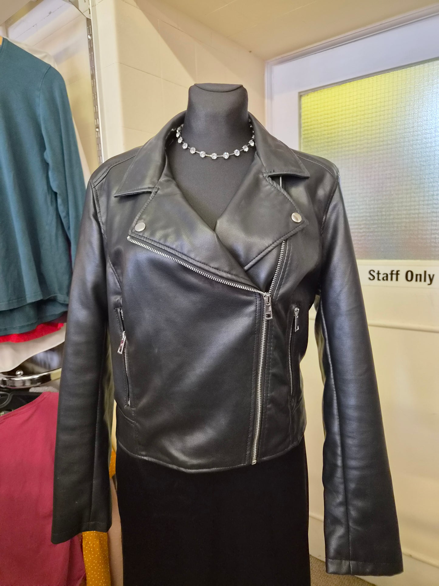 Primark, Faux leather, biker jacket, size 14