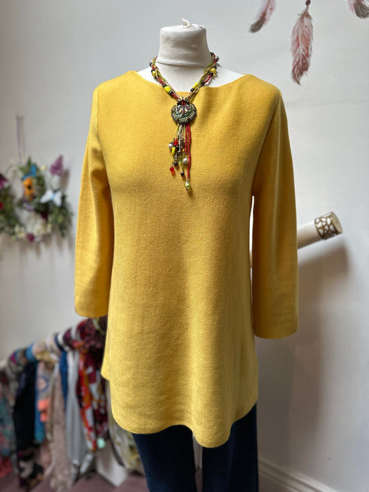 Designer Cos Mustard 92% Wool Sweater Size S