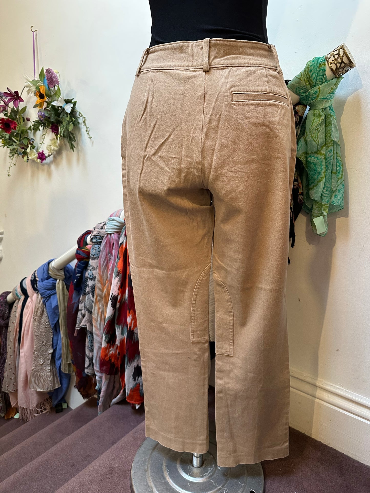 Designer Ralph Lauren Jodhpur Style Stretchy Jeans Size 14 (US 10)