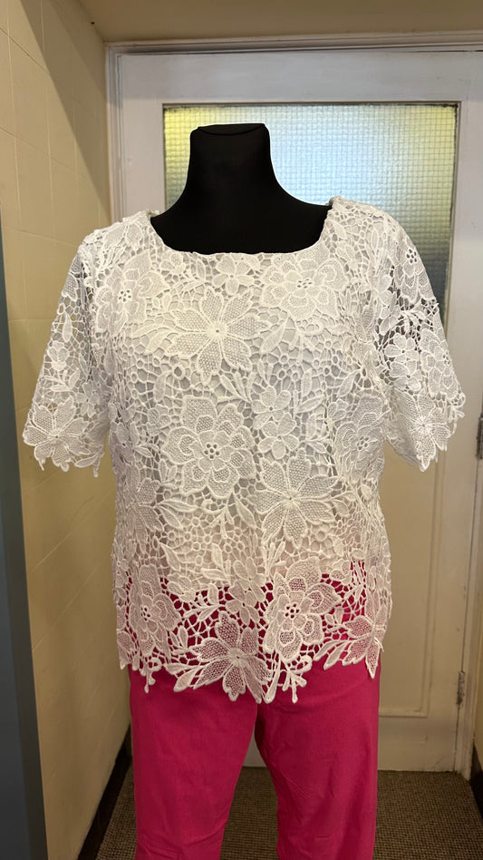Lace Overlay Top Best Fot Size 12
