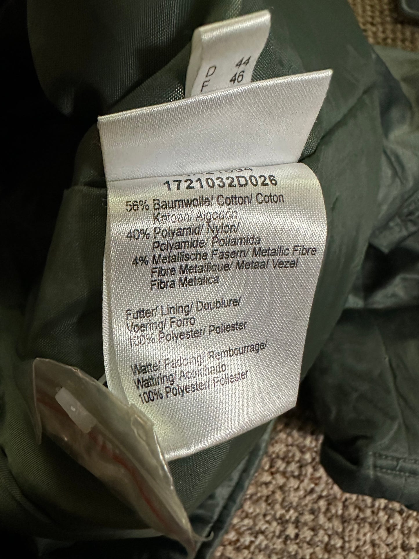 Designer Hucke Teal Jacket Size 18