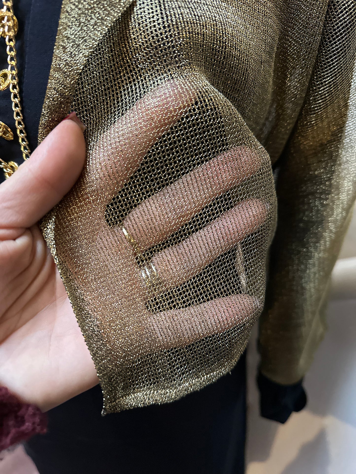 Gold Sheer Bolero Size S