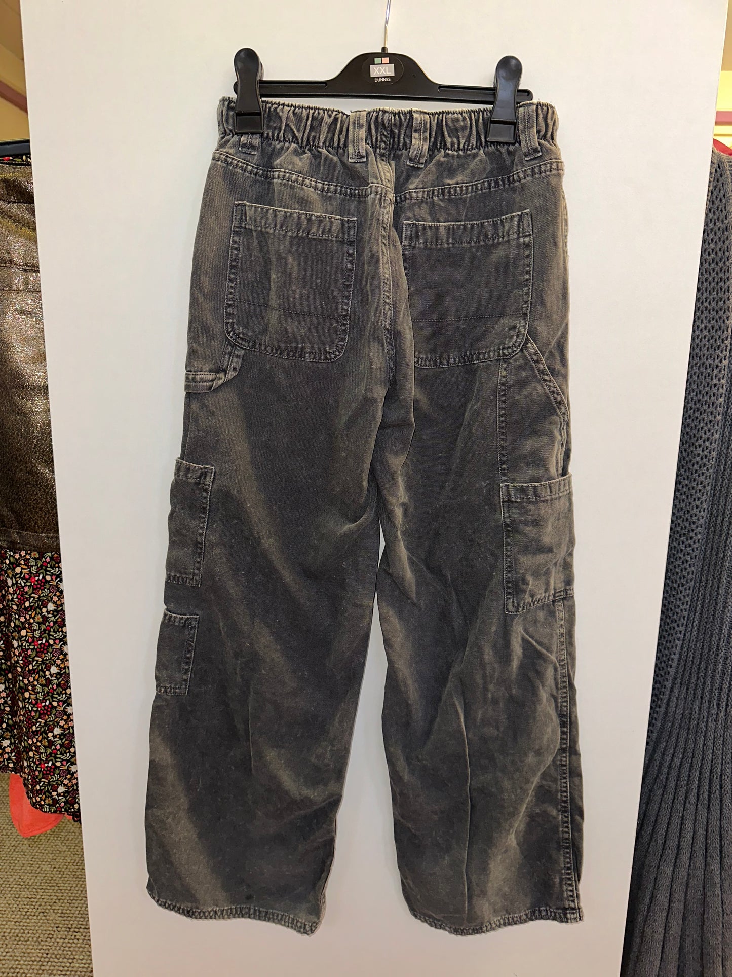 Primark Distressed Denim Wide Leg Jeans, Age 10-11