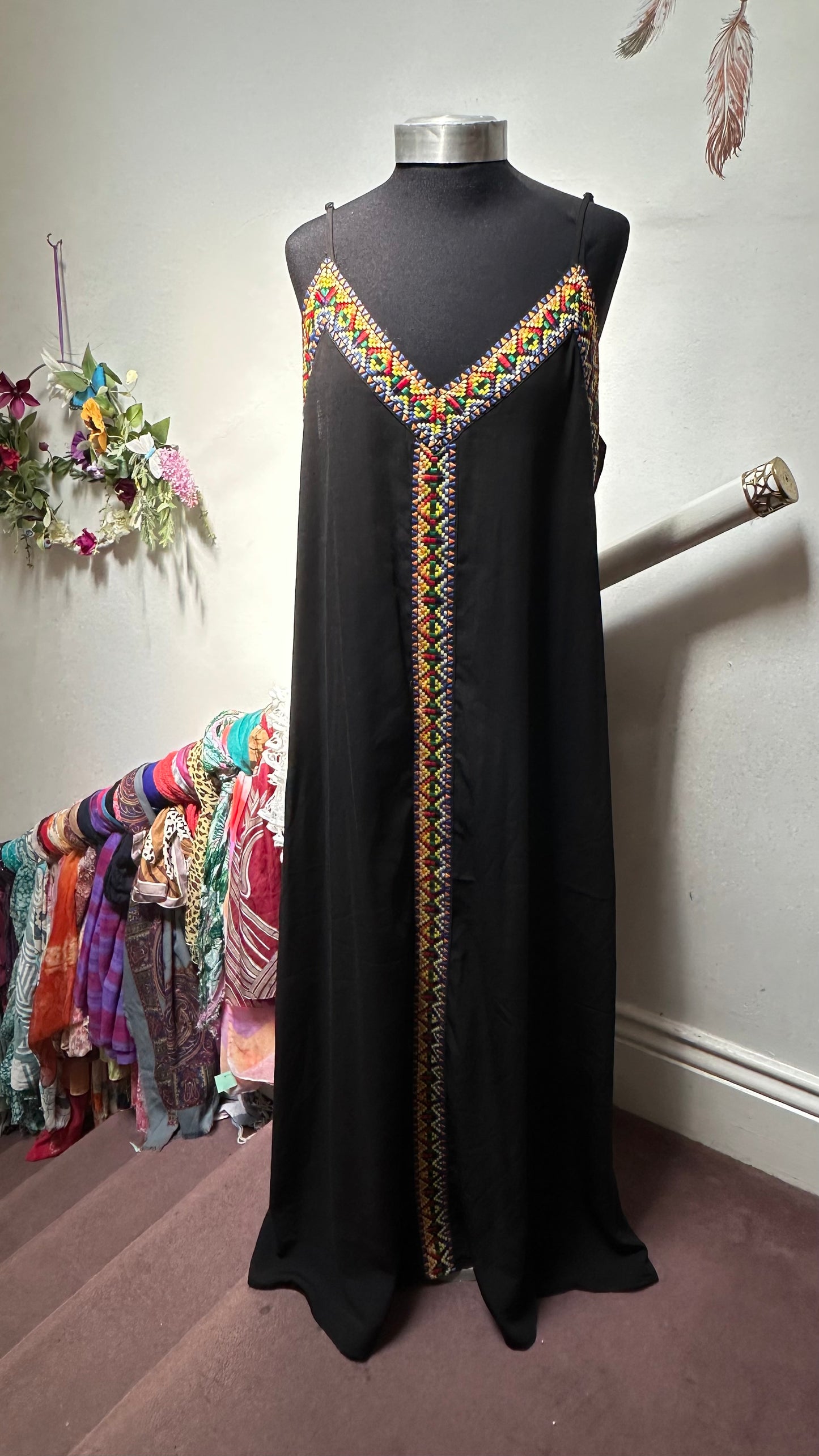 Shein Long Cami/Tribal Dress Size XL small fitting