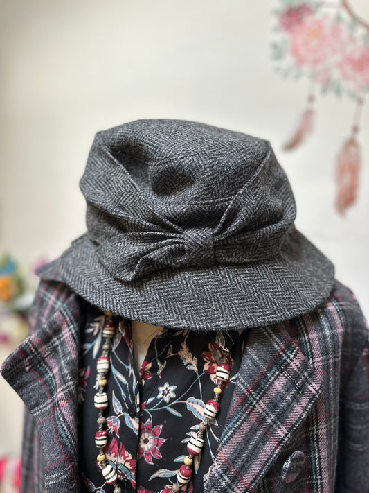 Mucros Weavers Herringbone Tweed Hat Size L