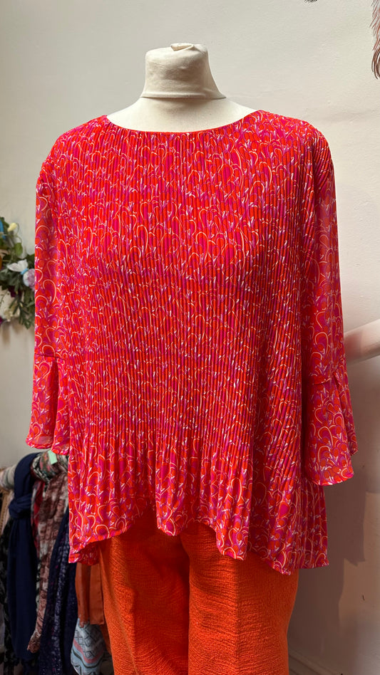 Paco Pink/Orange Top Size 14