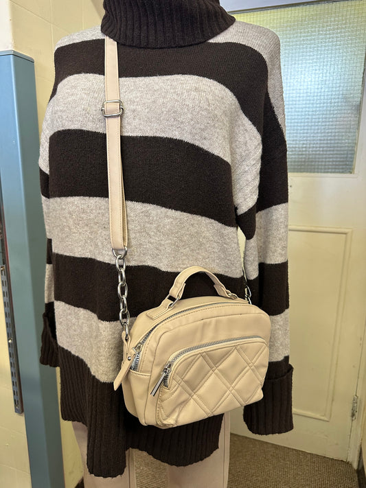 Primark Cream Quilted Crossbody Bag