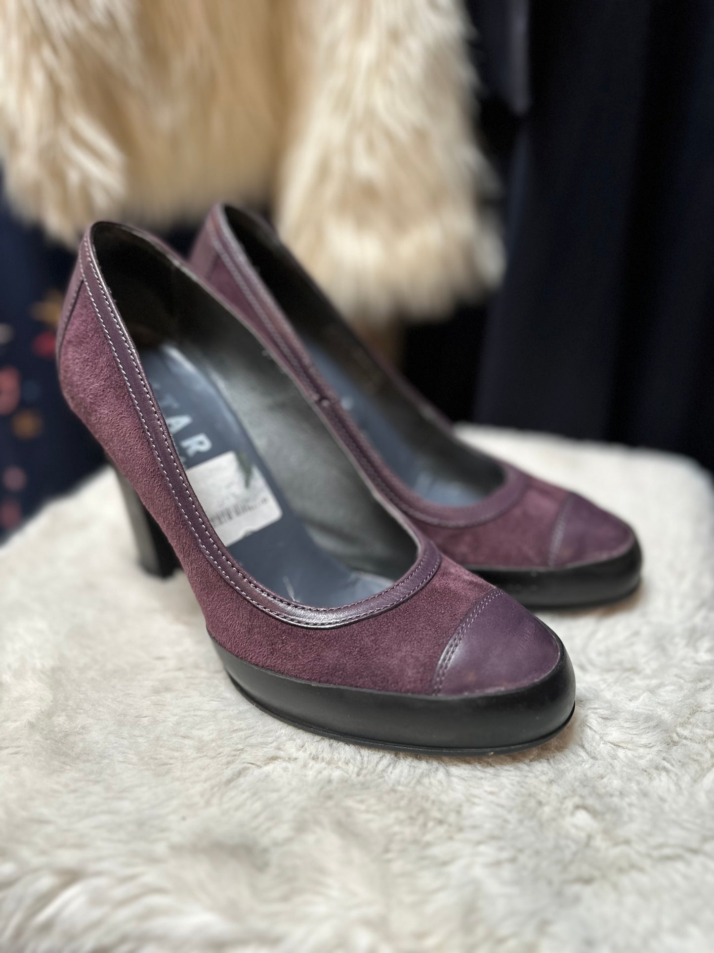 Designer GStar Suede Purple Heels Size 4