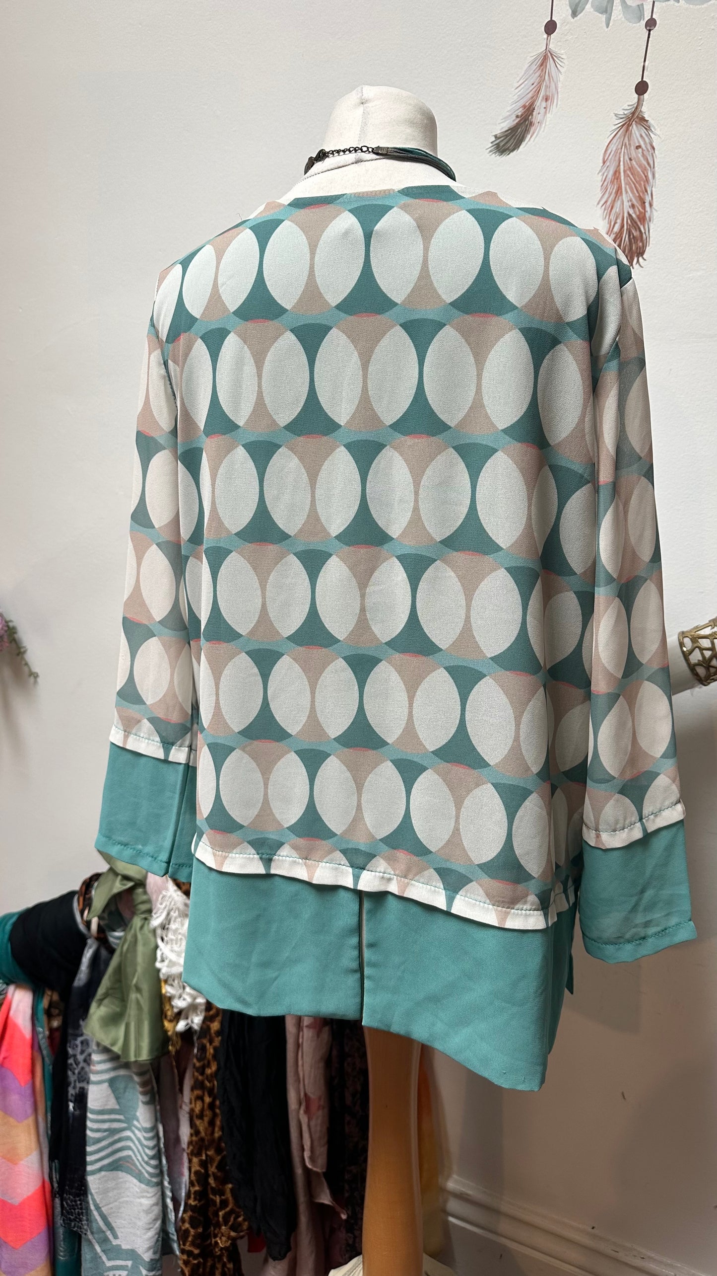 Made in Italy Duck Egg Pattern Top Best Fit Size 10/12