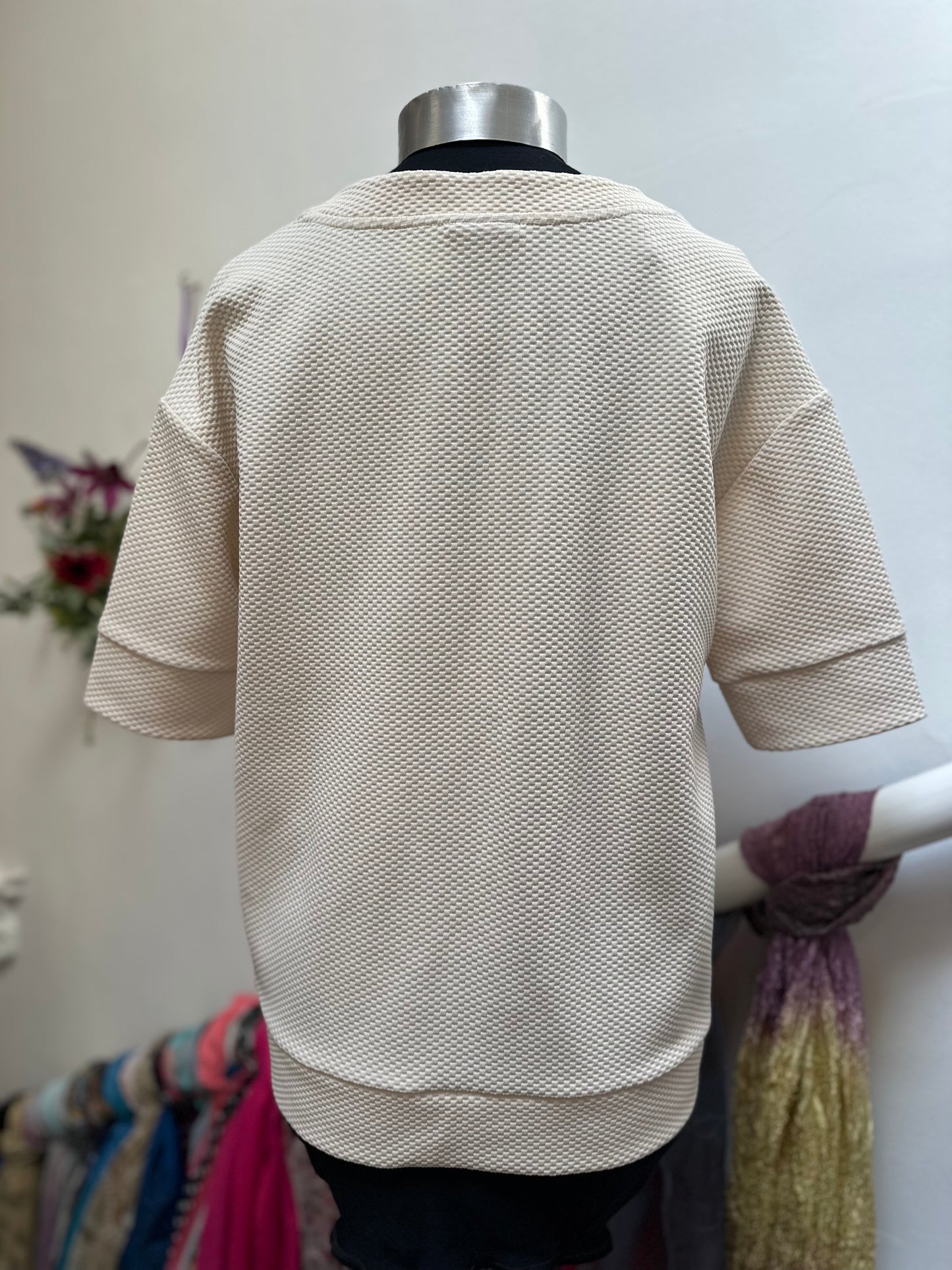 Vila Cream Top Size S Loose Fit