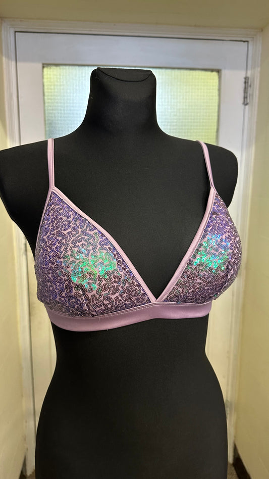 Primark Purple Sequin Bra Size S New with Tags