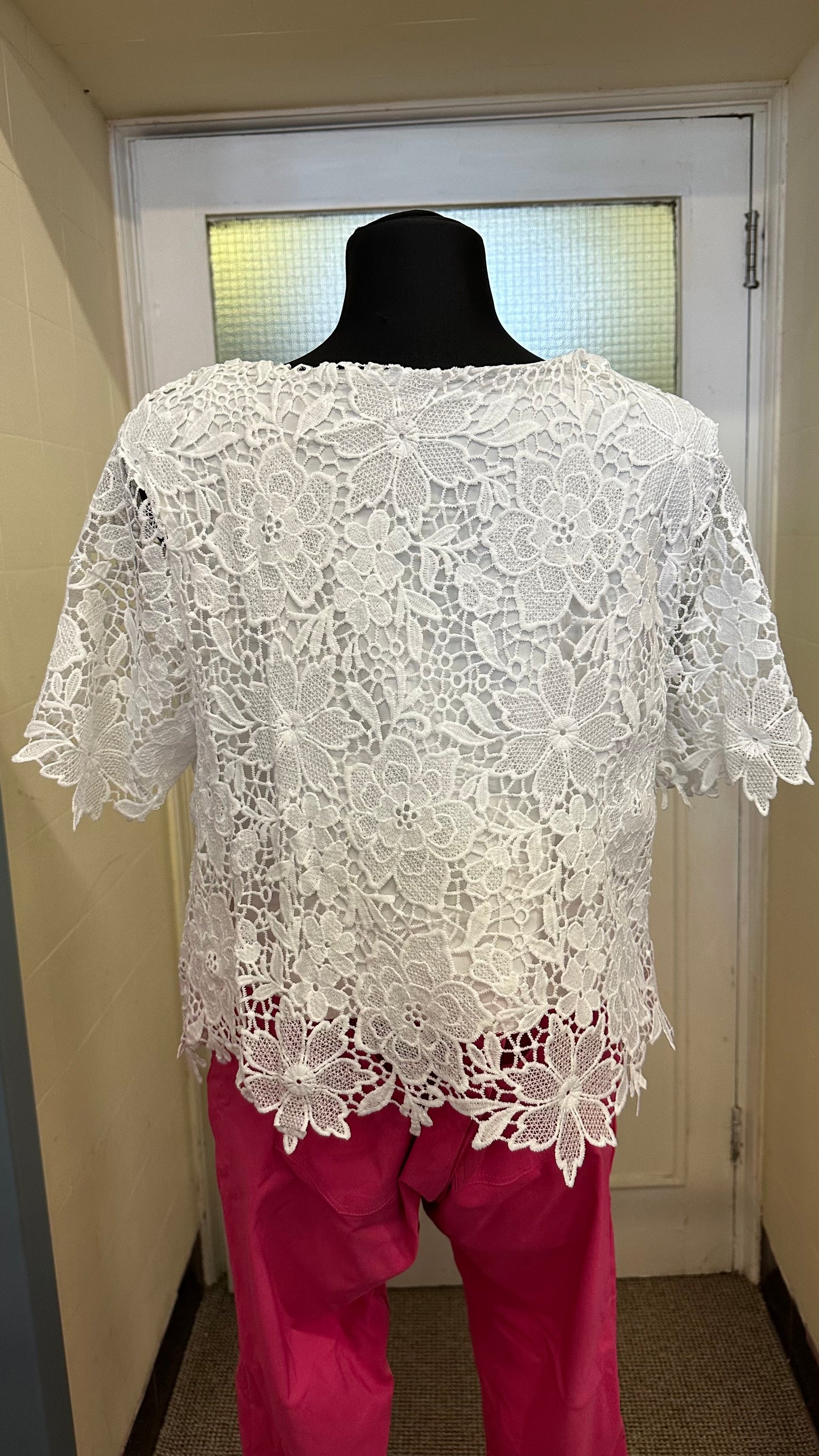 Lace Overlay Top Best Fot Size 12