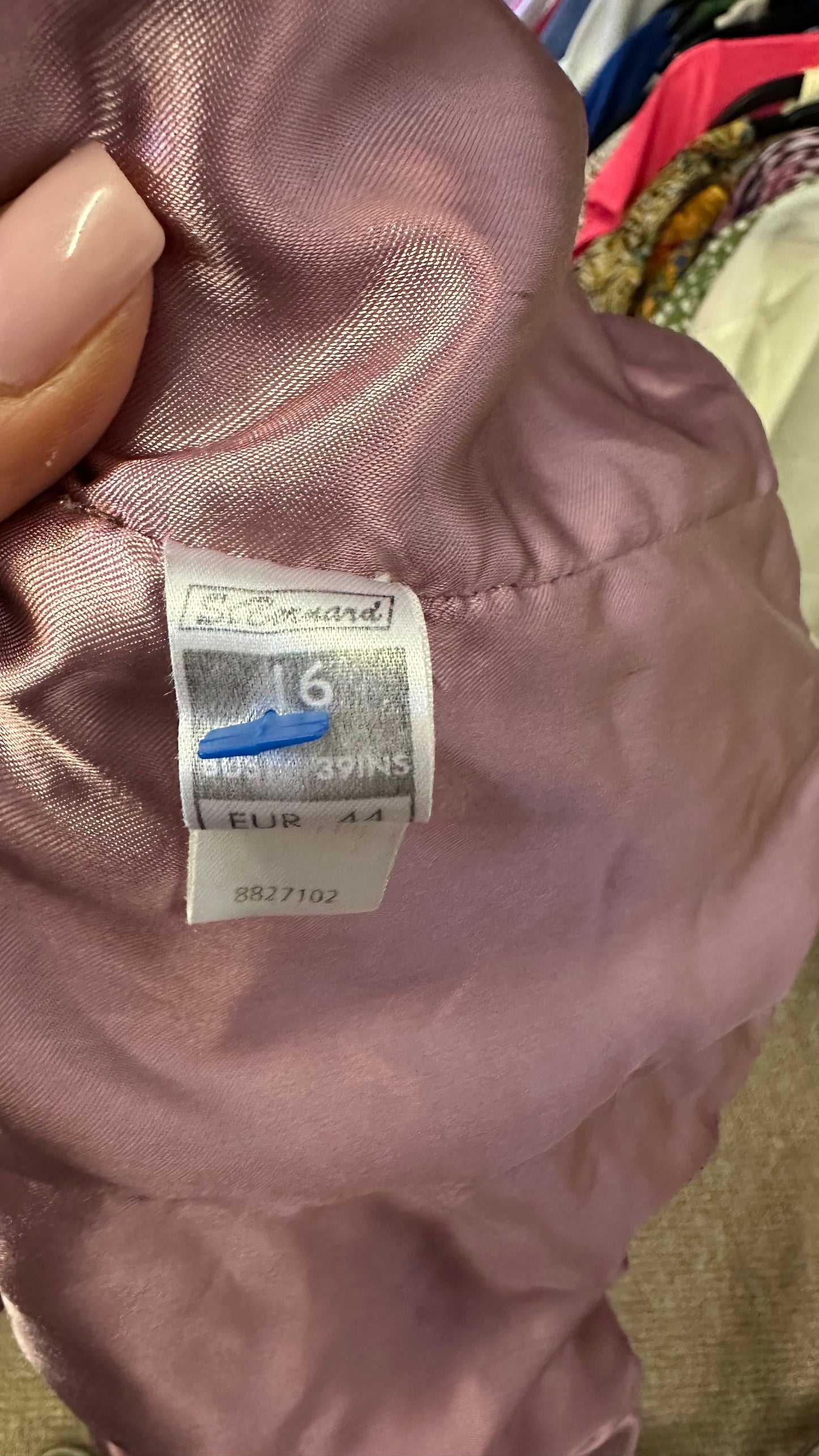 Pink Real Suede Jacket Best Fit Size M (Slightly stained under right arm)