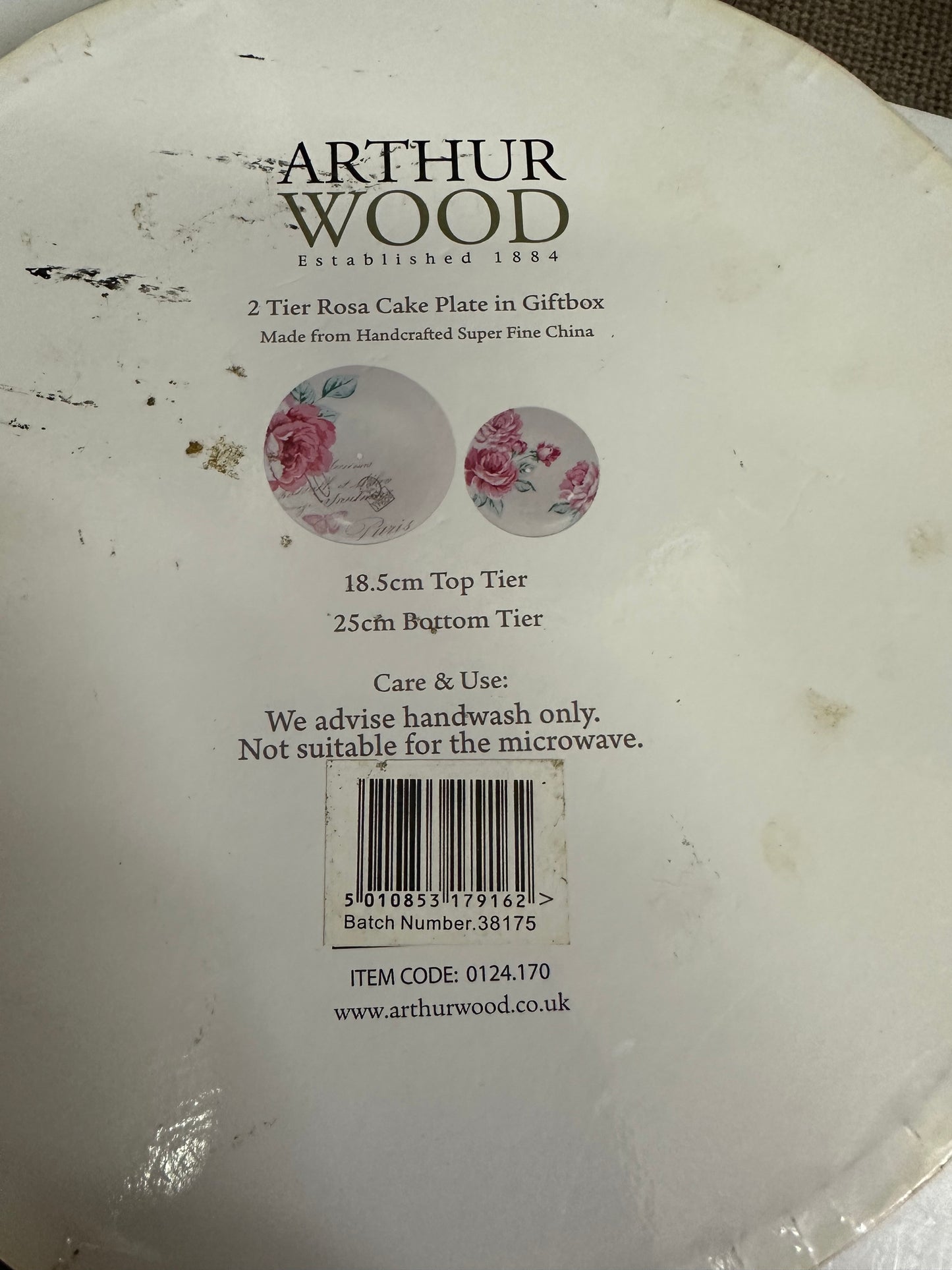 Arthur Wood 2 Tier Cupcake Plate