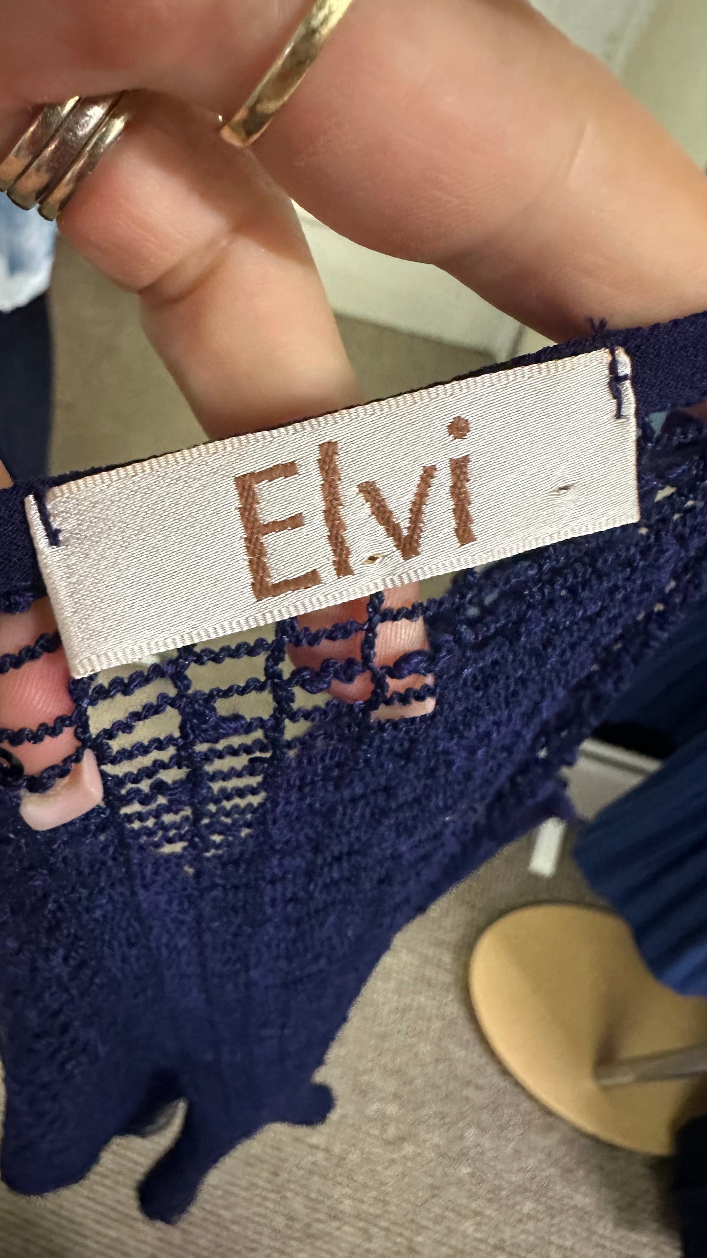 Elvi Navy Mesh Cardigan Best Fit Size L/XL