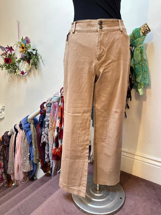 Designer Ralph Lauren Jodhpur Style Stretchy Jeans Size 14 (US 10)