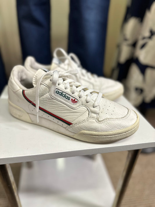 Adidas Continental 80 Leather Trainers Size 7 (insoles missing)