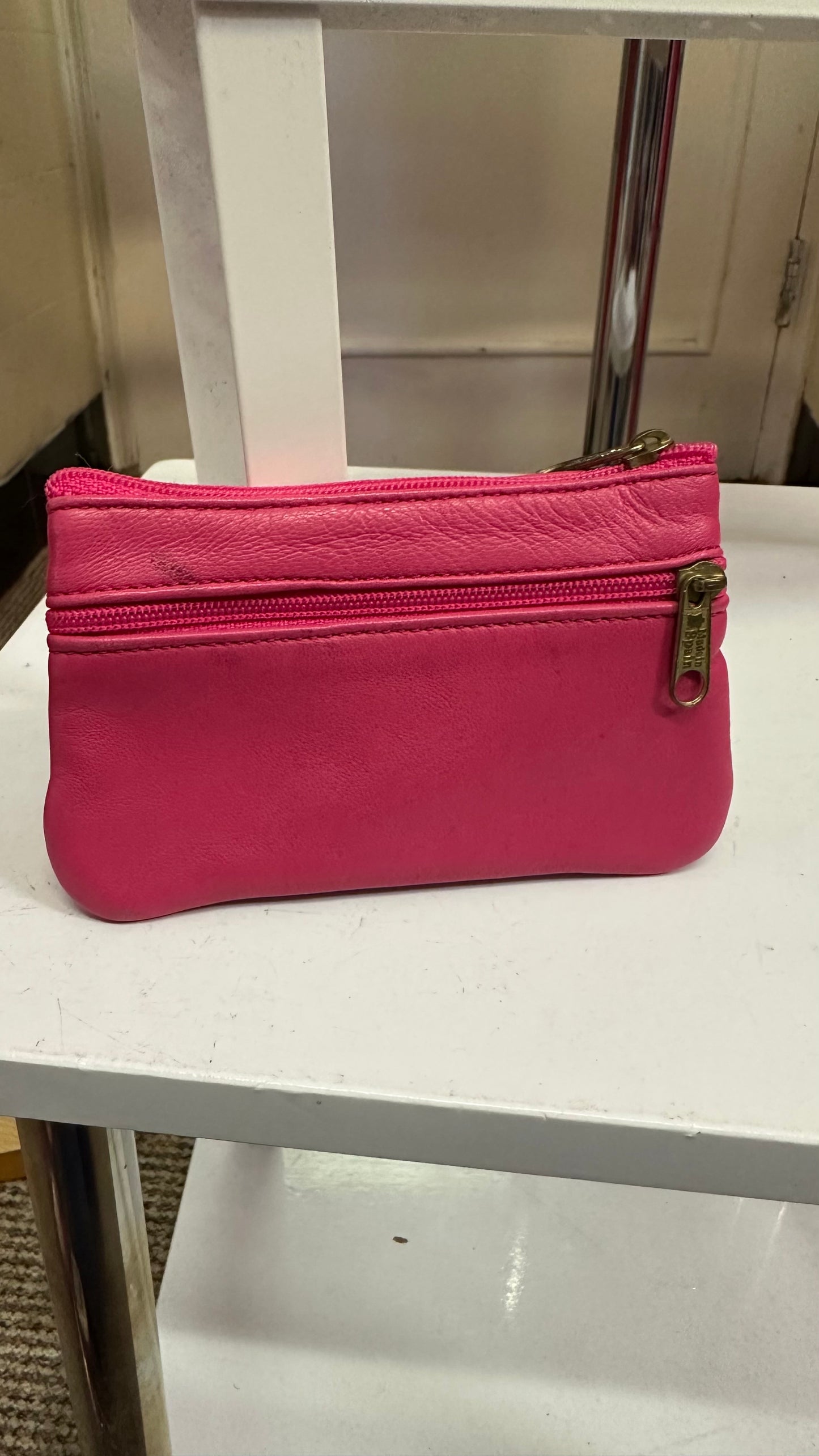 Pink Real Leather Coin Purse