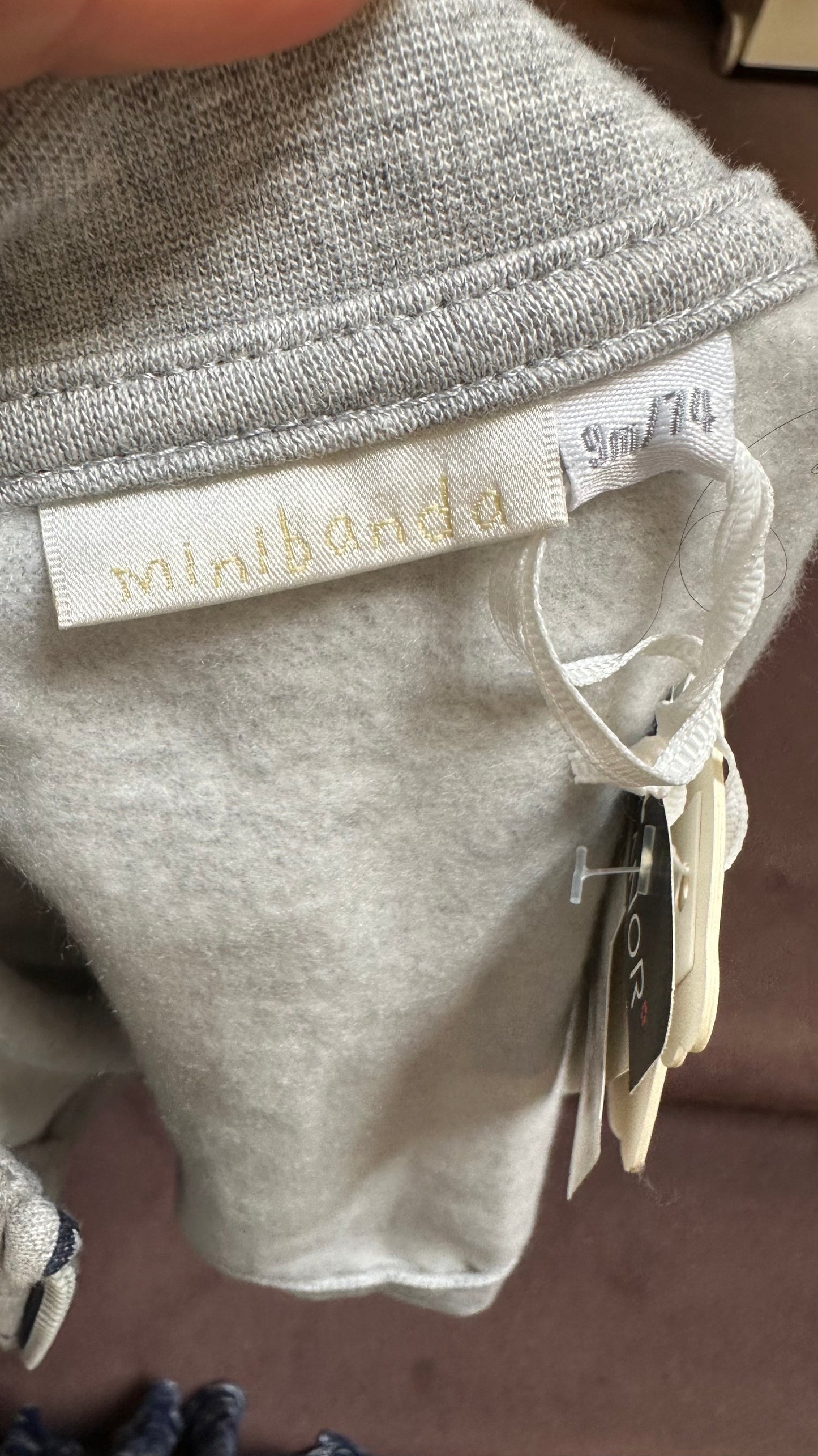 Designer Minibanda Zip Up Top New with Tags Age 6-12m