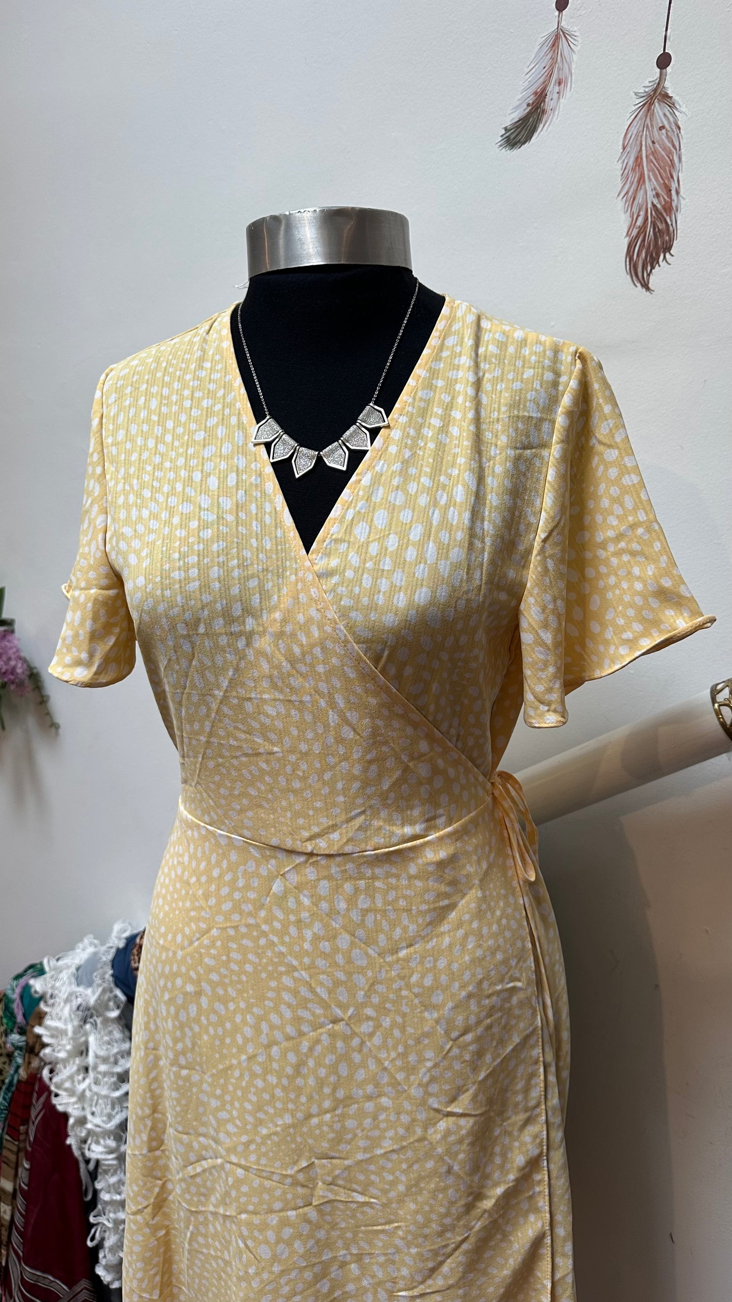 Vila Buttermilk Wrap Dress Size 10