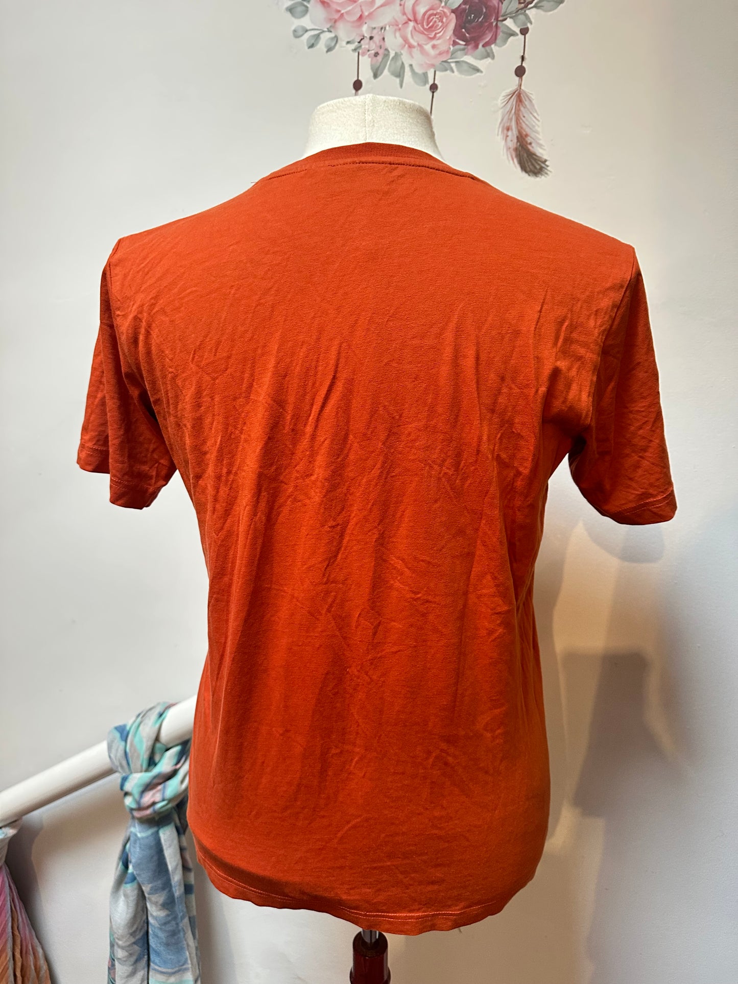 Nicce 100% Cotton Burnt Orange Tshirt Size S