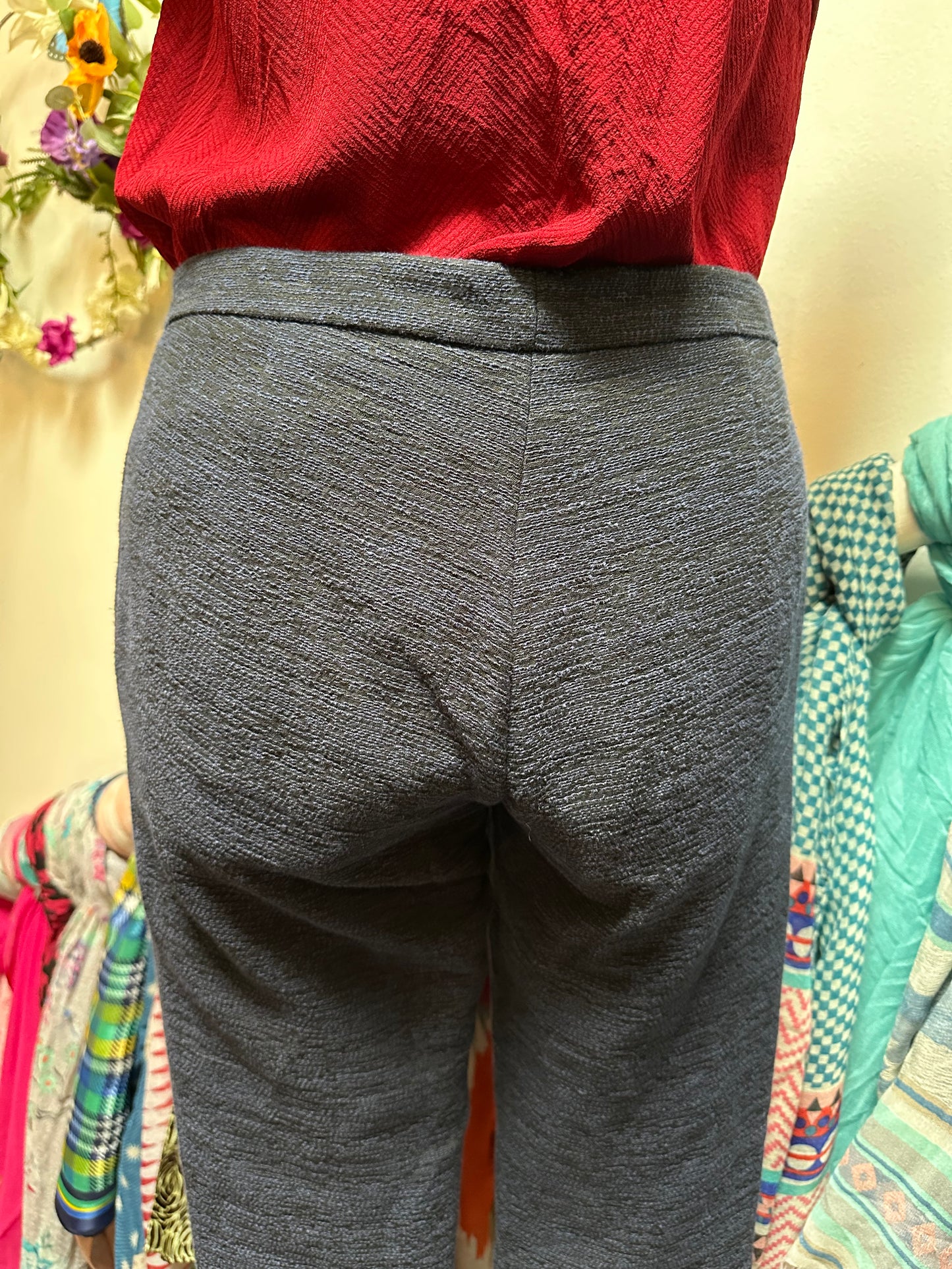 Designer COS Tailored Navy Trousers Size 10