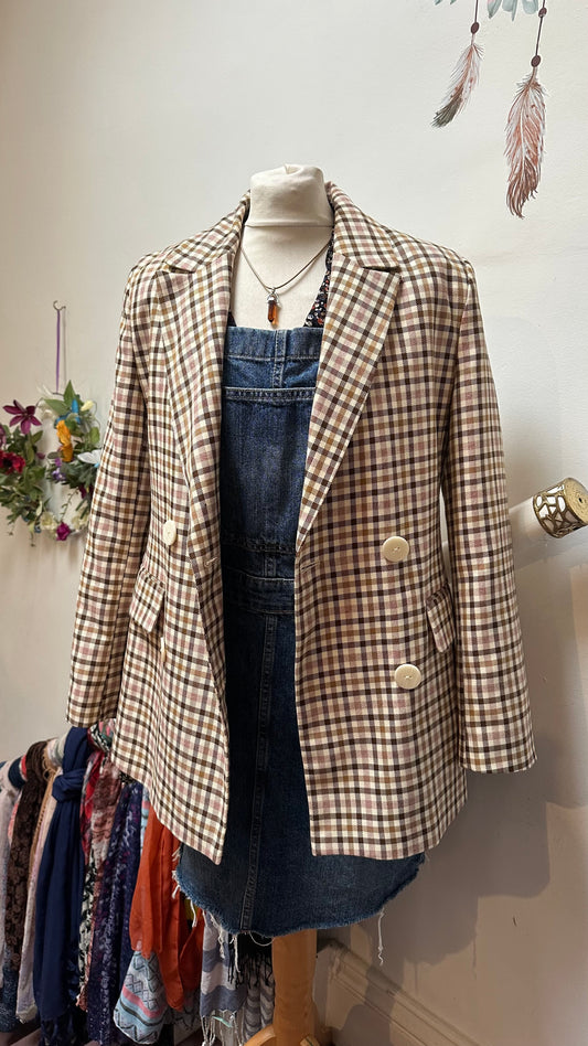 Primark Check Blazer Size 6