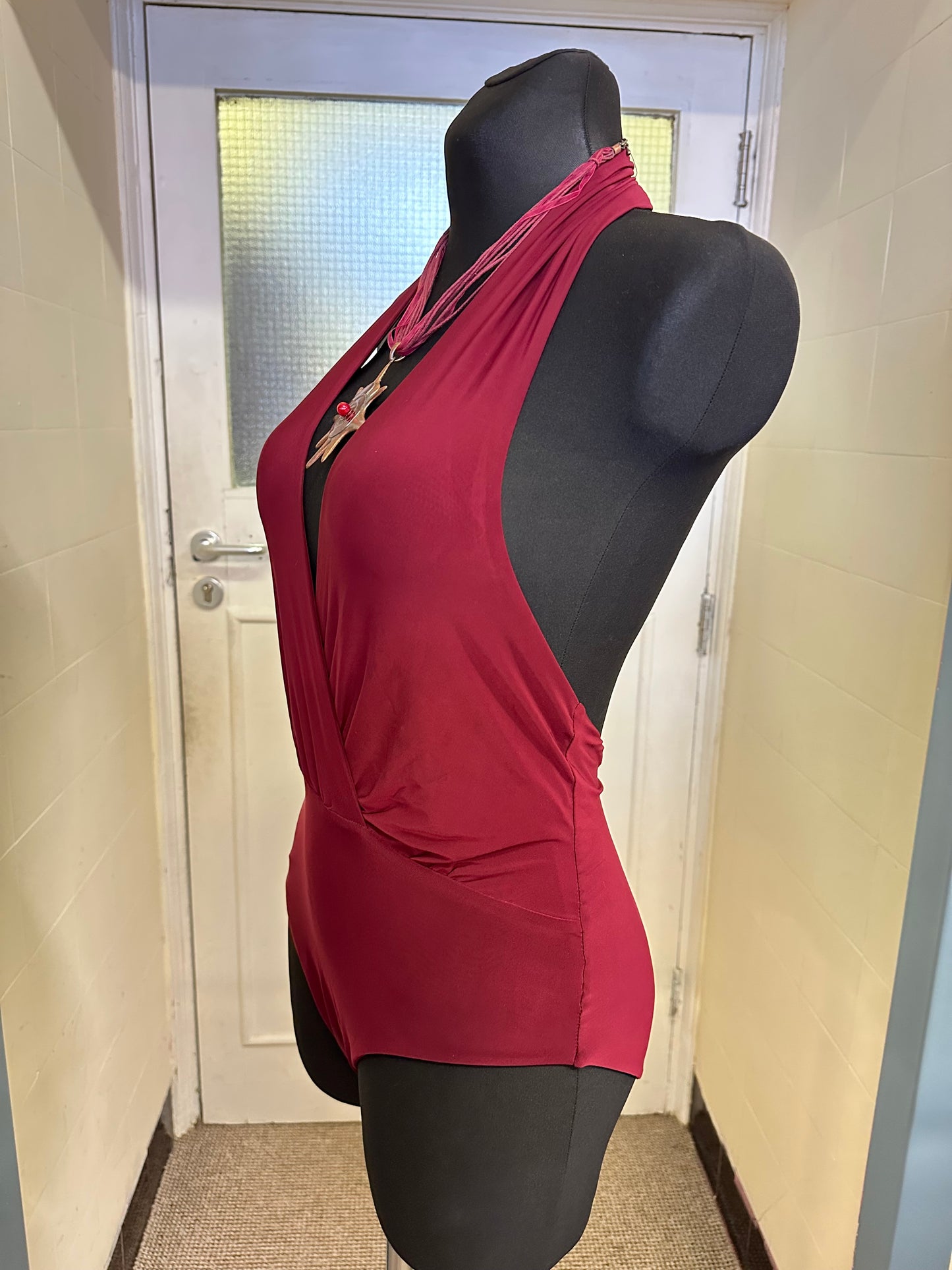 Godiva Burgundy Bodysuit Size S