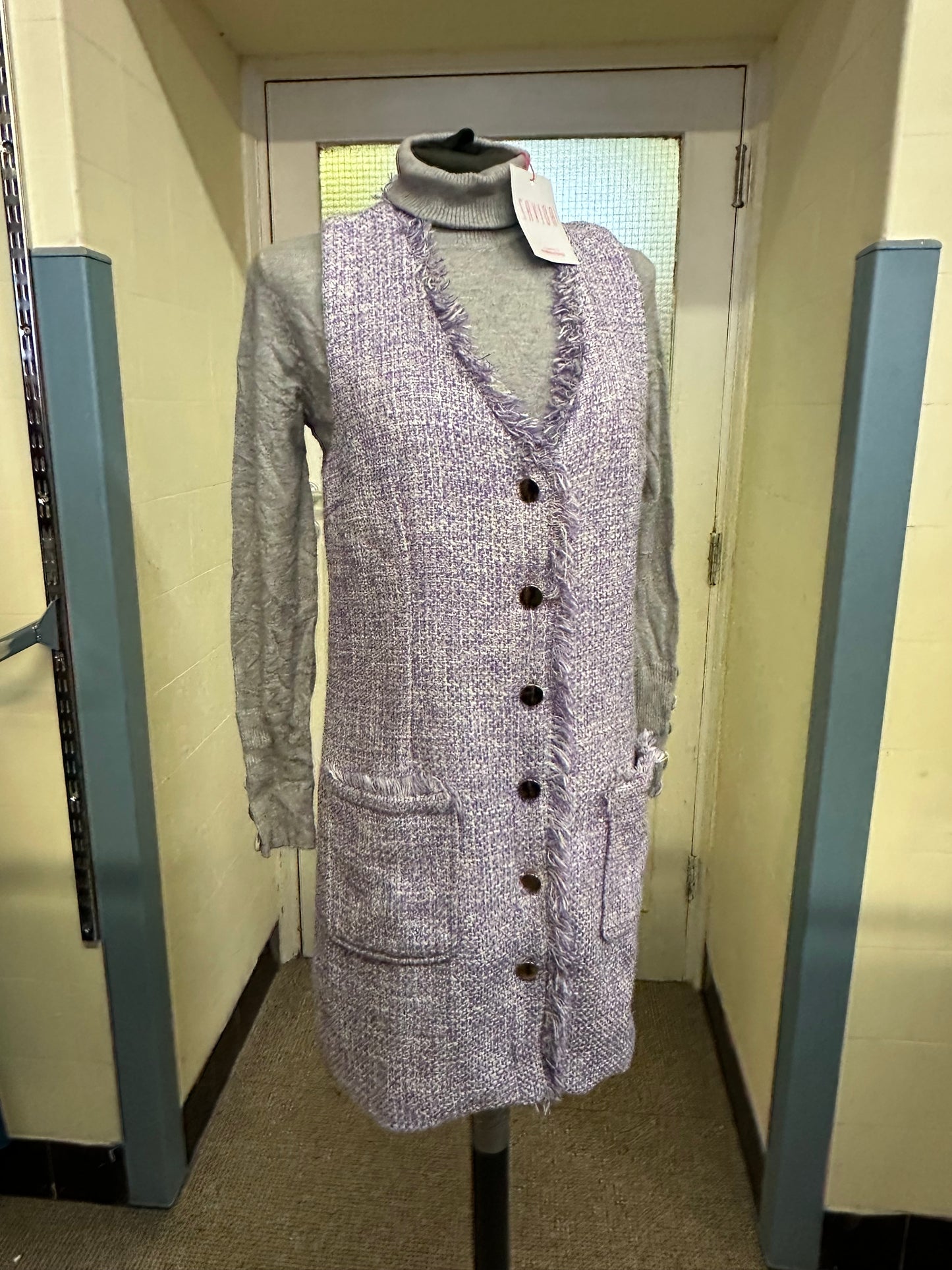 Oasis Lavender Fromge Pinafore Size 12