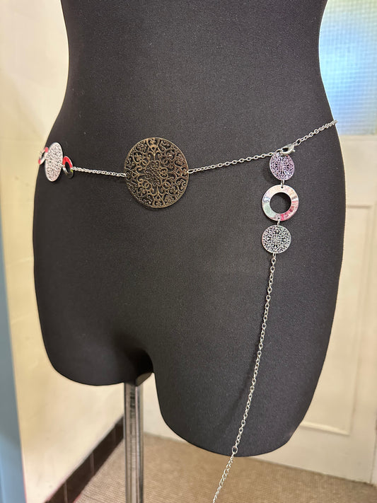 Silver Circle Chain Belt