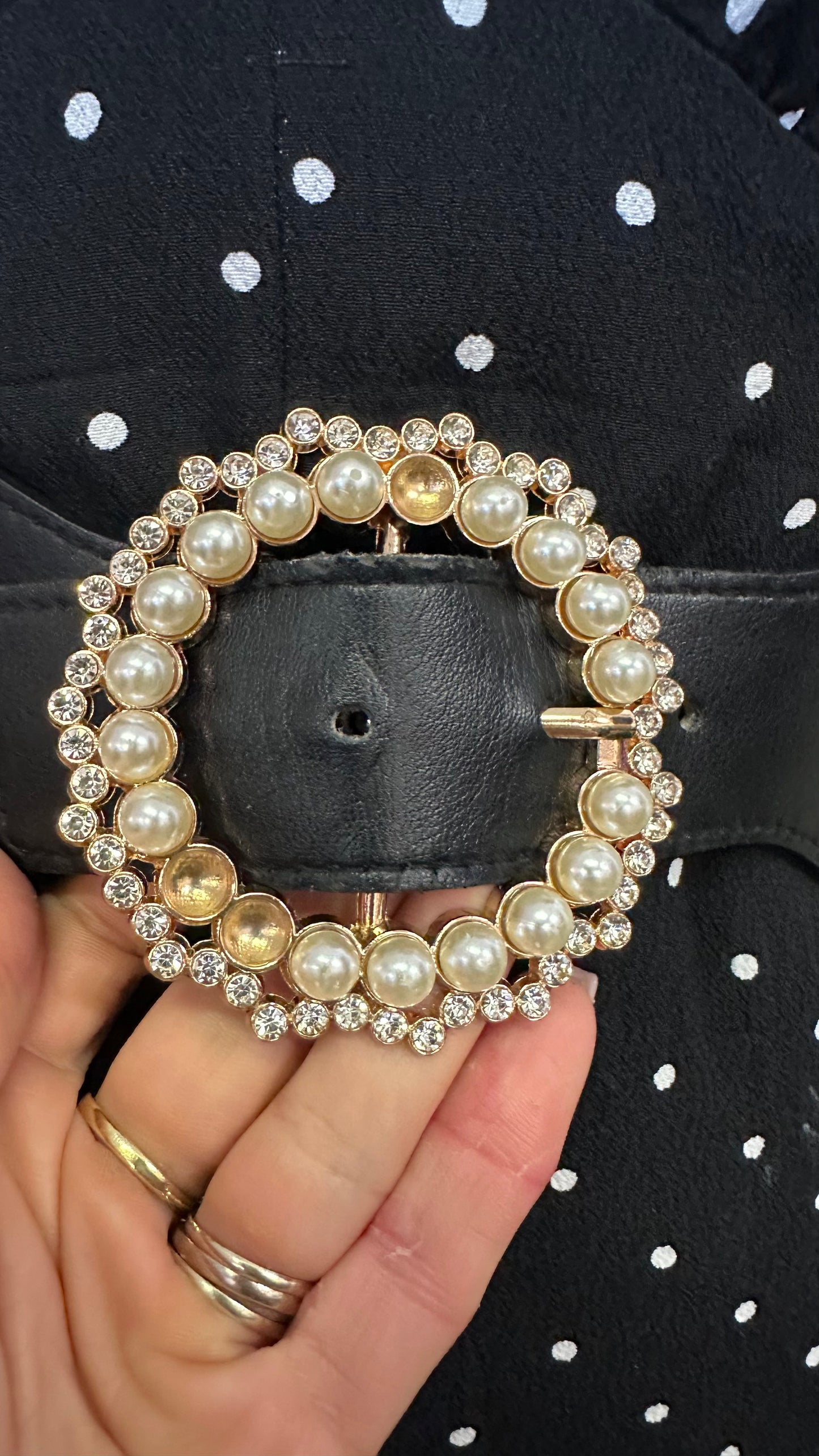 Pearl Buckle Waist Belt (few “pearls” missing, see last photo)