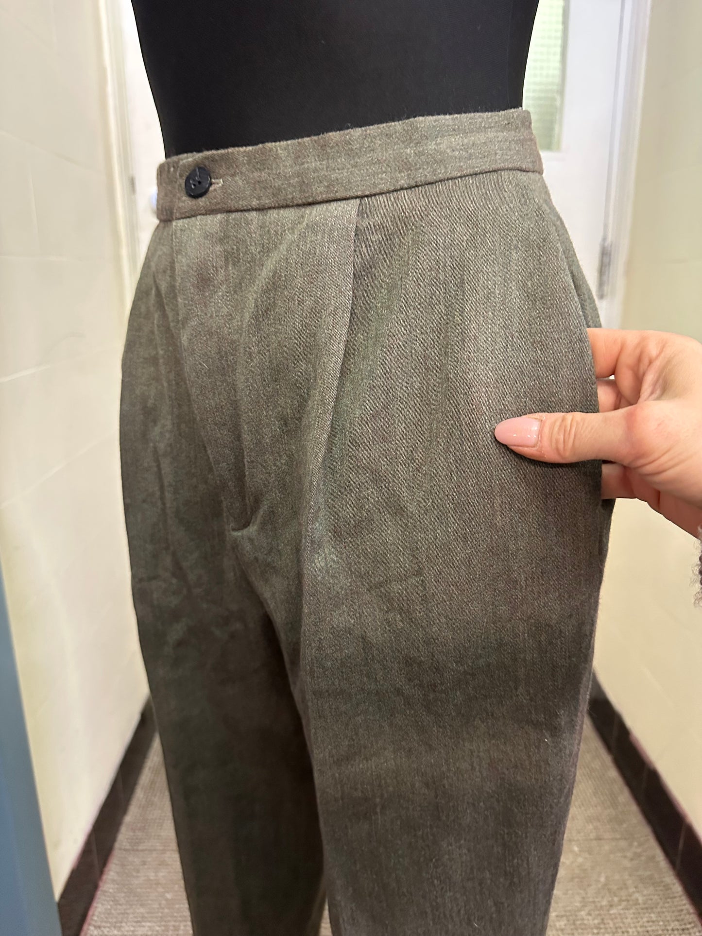 Gap 100% Wool Pleated Cigar Pants Size 10