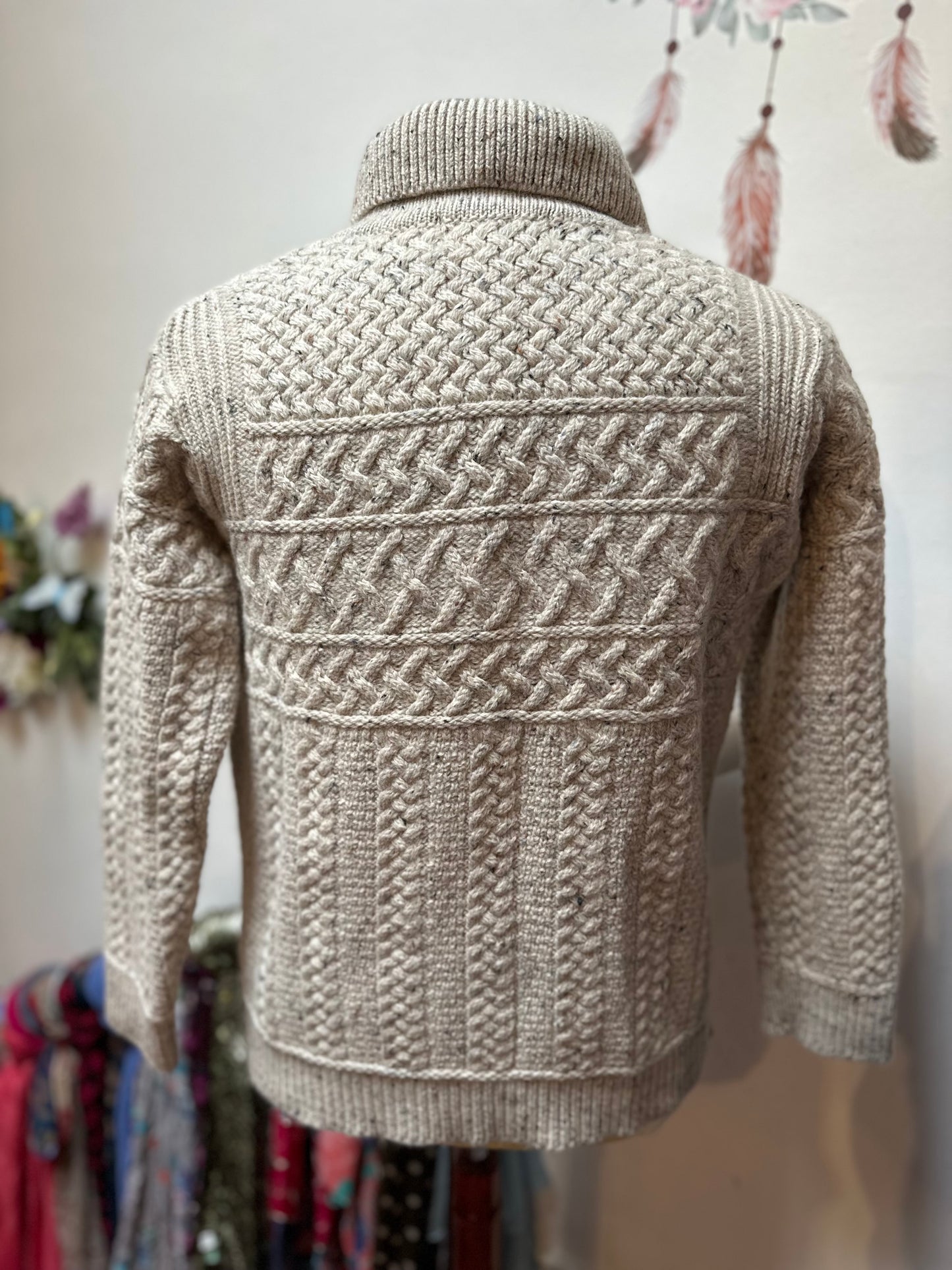 Aran Crafts 100% Thick Merino Wool Sweater Size M