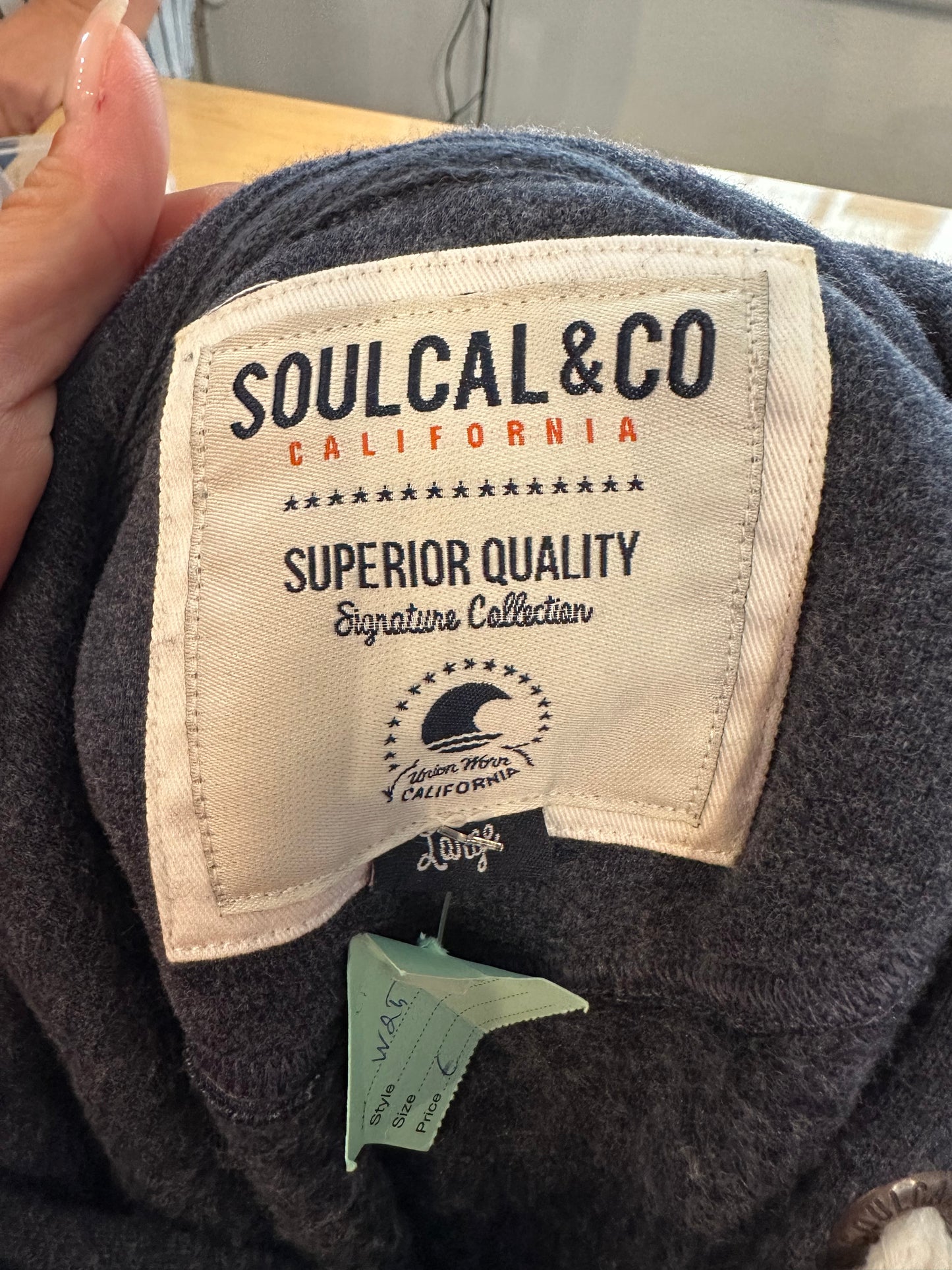 Soul Cal Warm Hoodie Size L