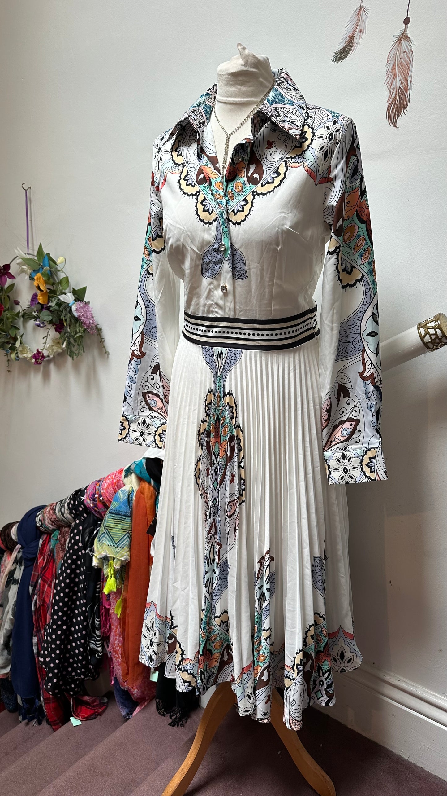 Lily McBee Pliseé Dress Size S