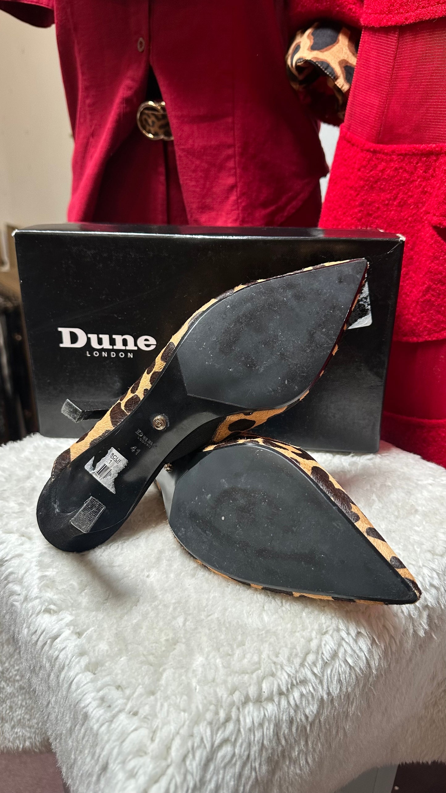Dune Stunning Pony Mules. As New Best Fit Size 7