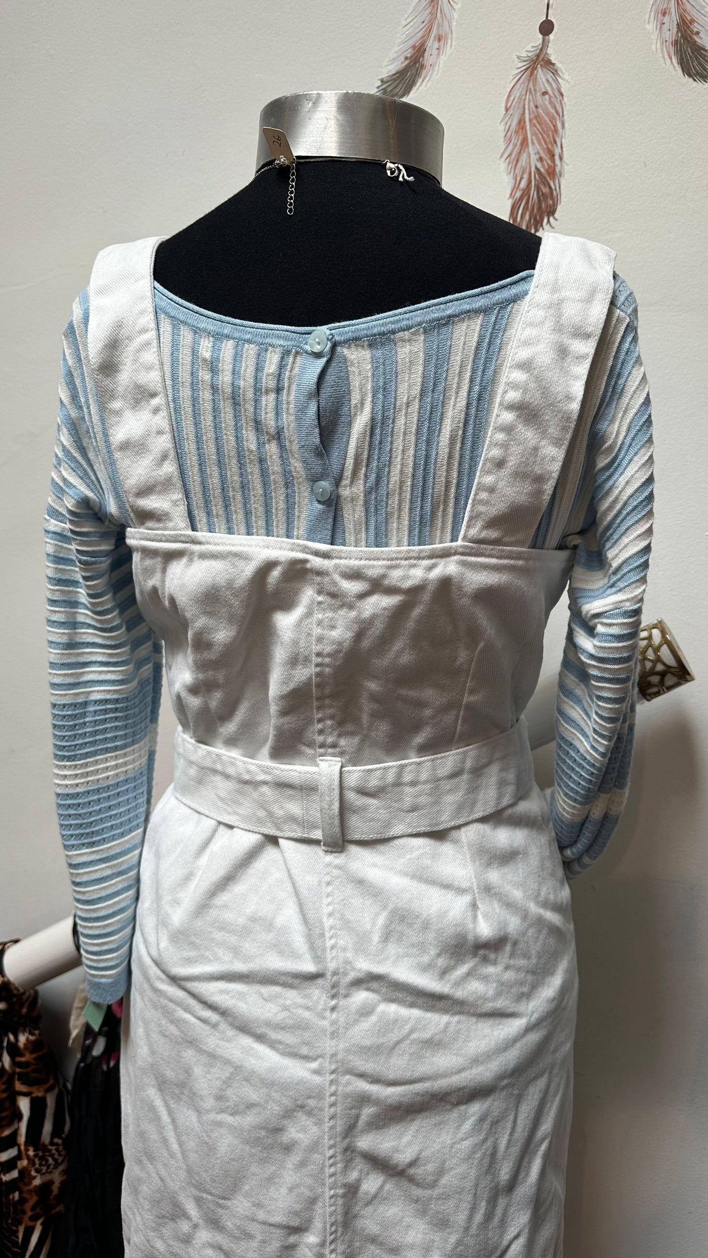 Denim Co 100% Cotton White Denim Dress Size 10
