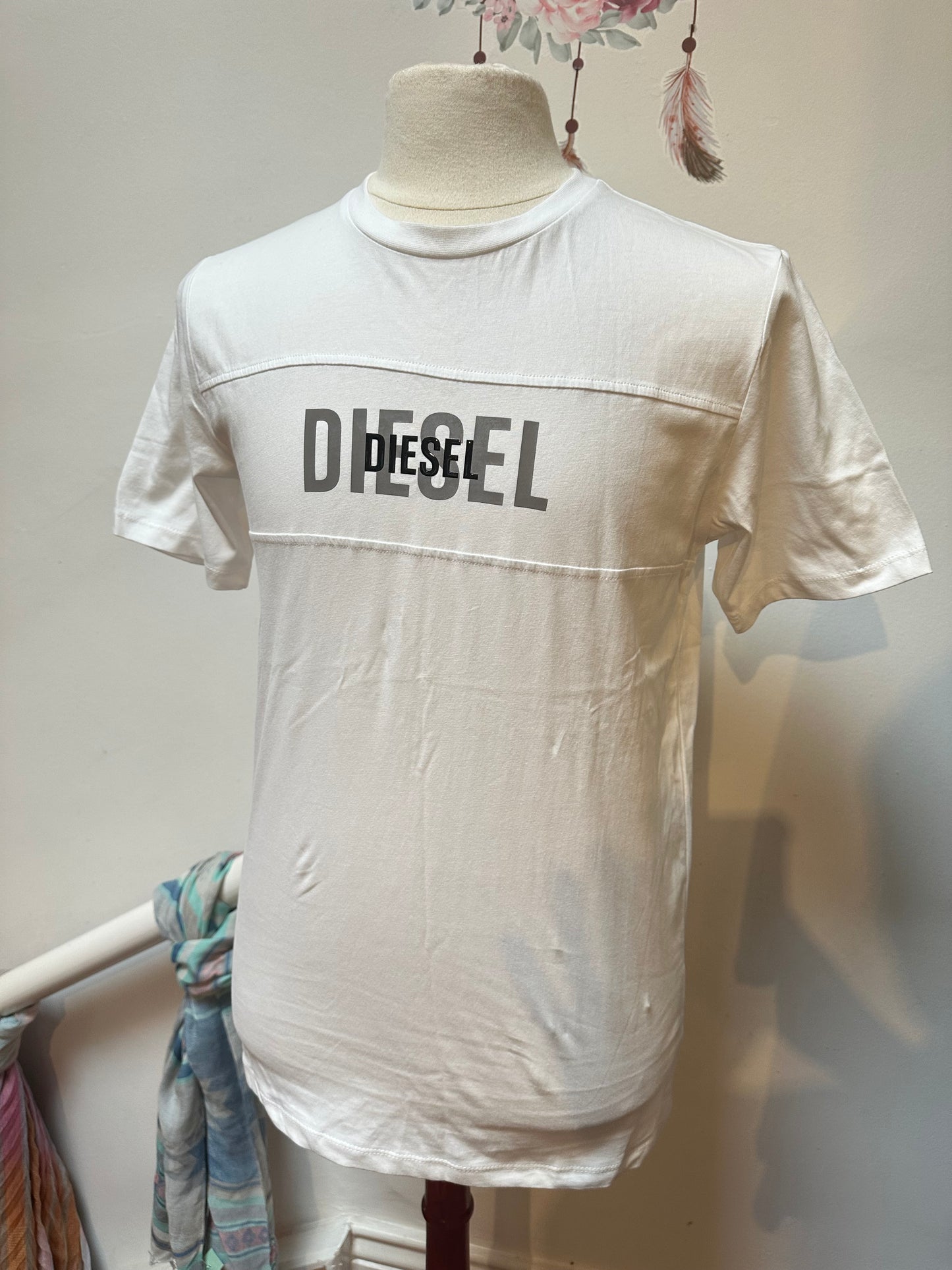 Diesel 100% Cotton White Tshirt Size M