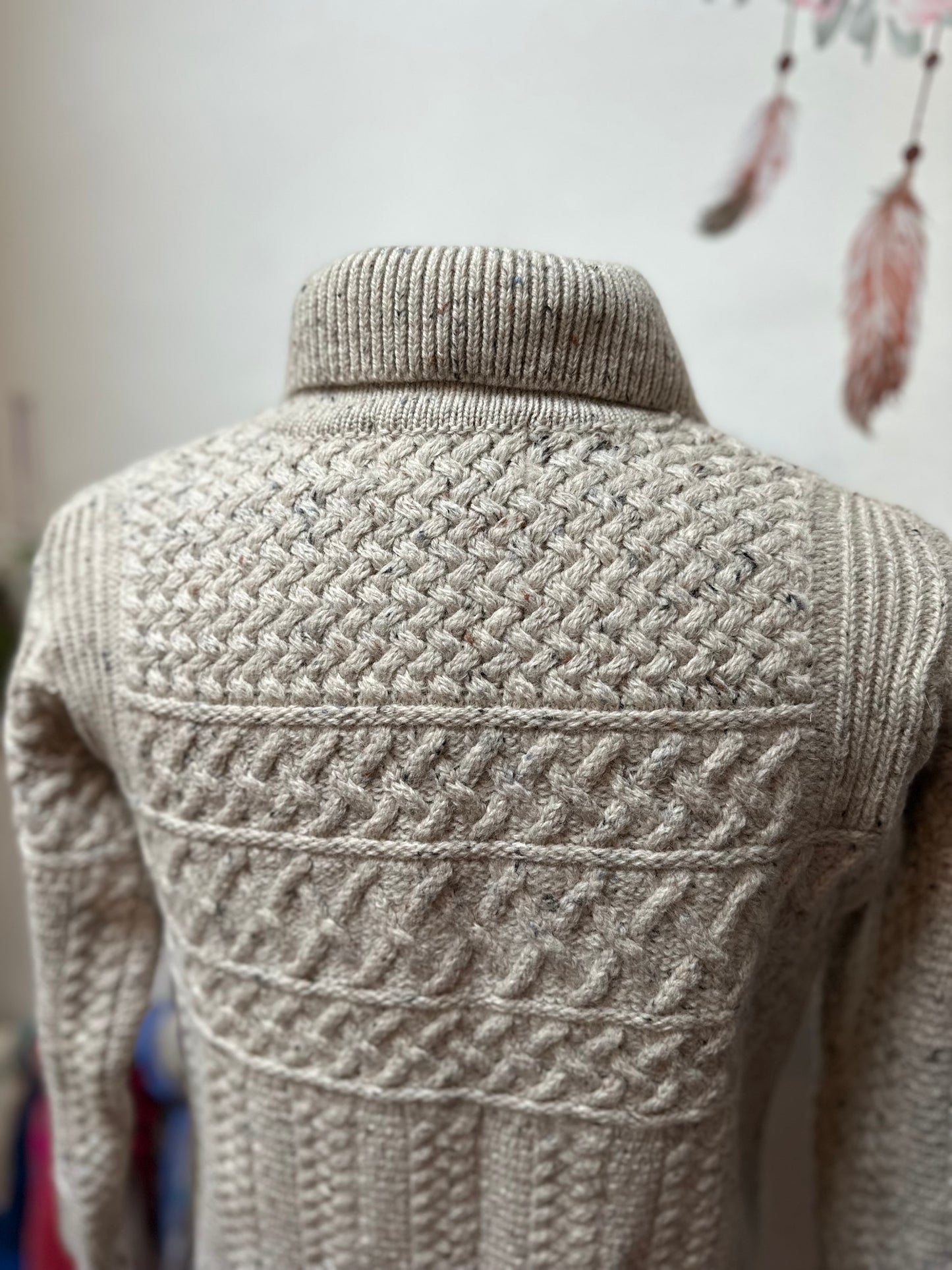 Aran Crafts 100% Thick Merino Wool Sweater Size M