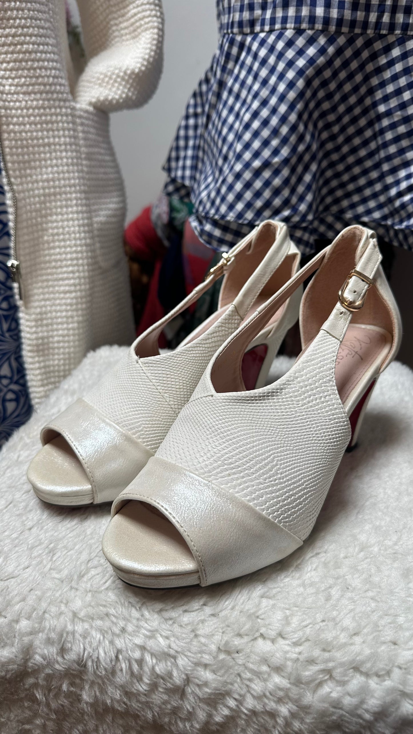 Kate Appleby Pearl Peeptoes Size 38