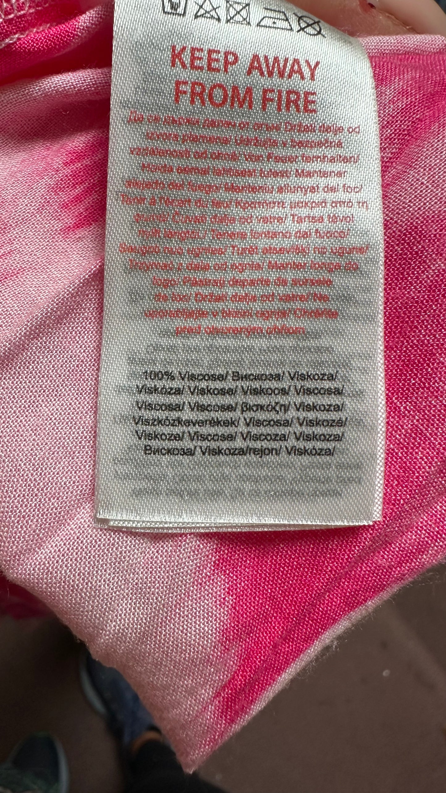 Pink Tie Dye Viscose Dress Size 12