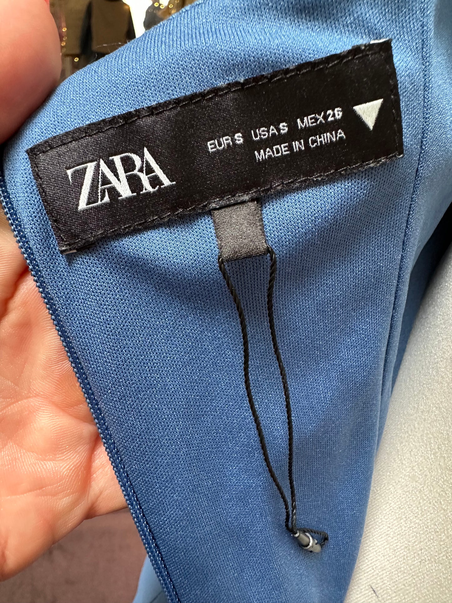 Zara Cutout Dress Size S missing 1 hook at rear of neck